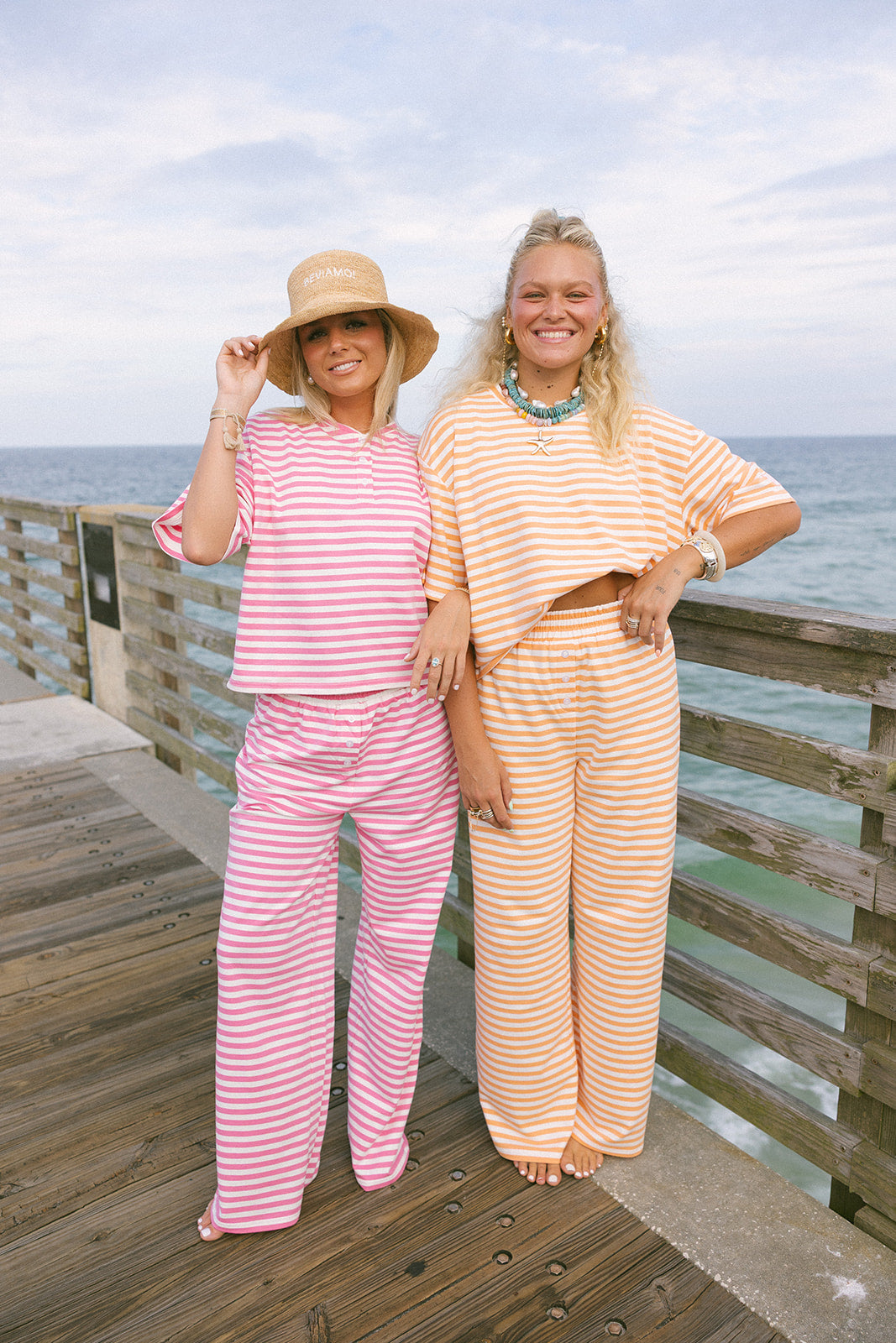 Fancy Striped Button Pants