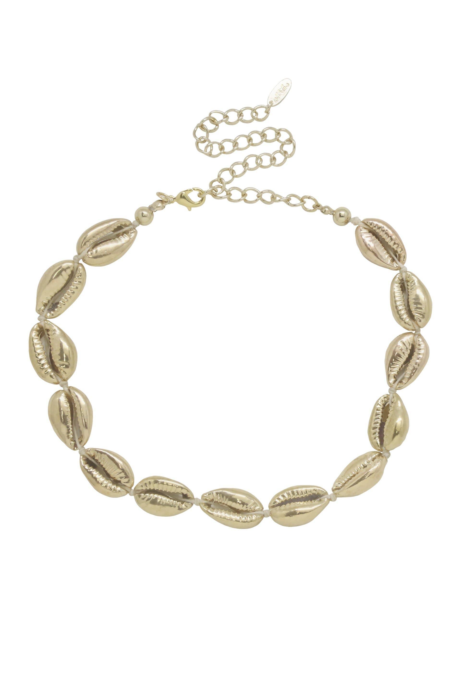 18kt Gold Plated Cowrie Shell Necklace