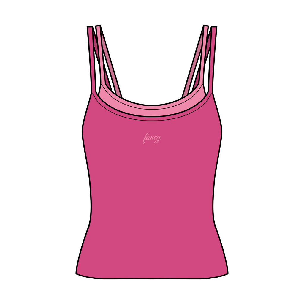 Fancy FitFlow Double Layered Tank - Paradise Pink