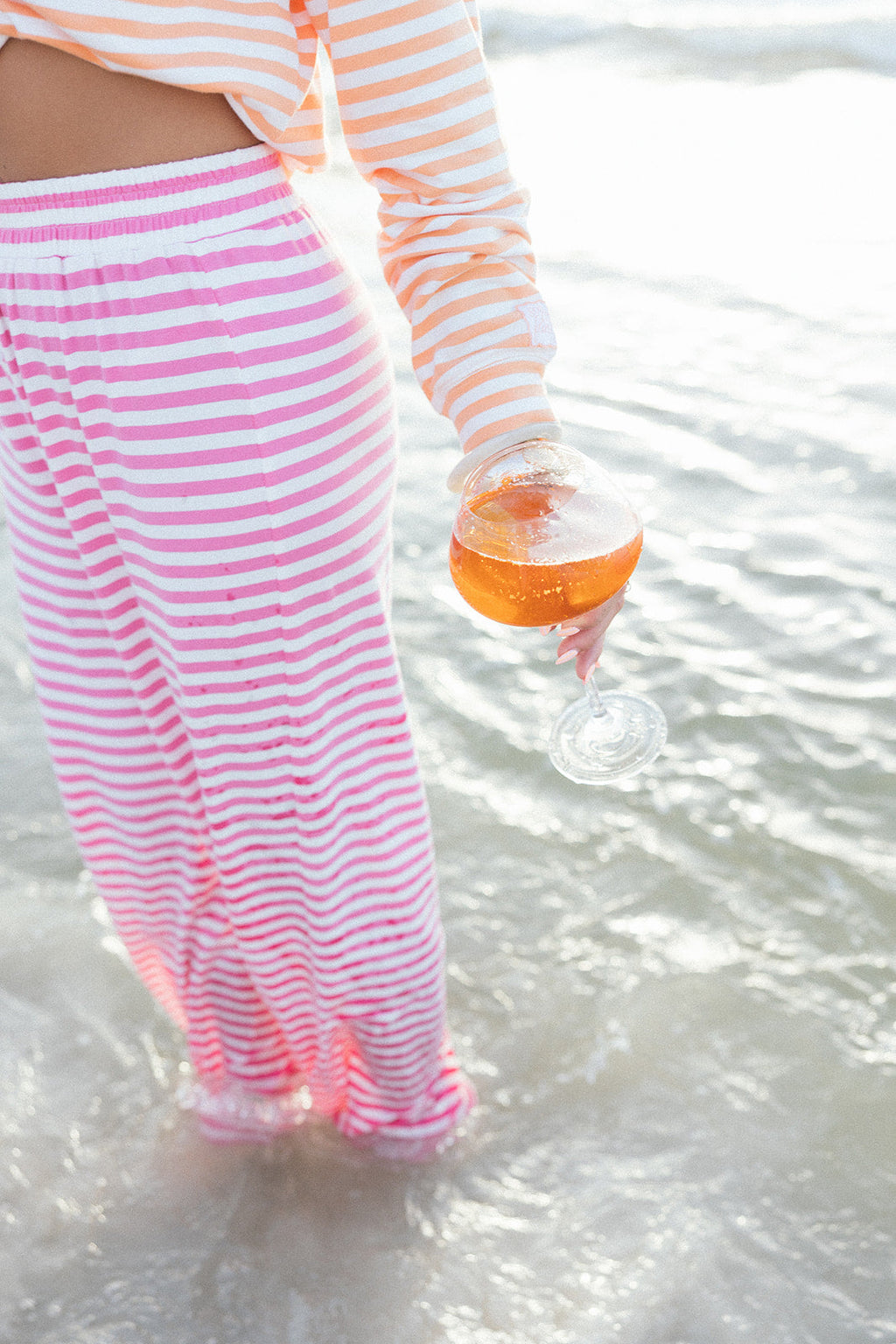 Fancy Striped Button Pants