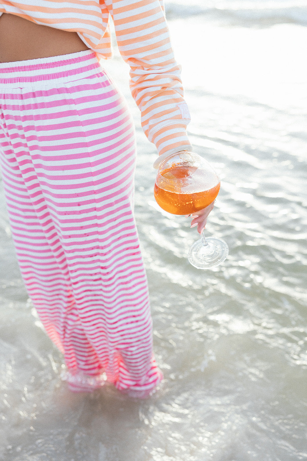 Fancy Striped Button Pants