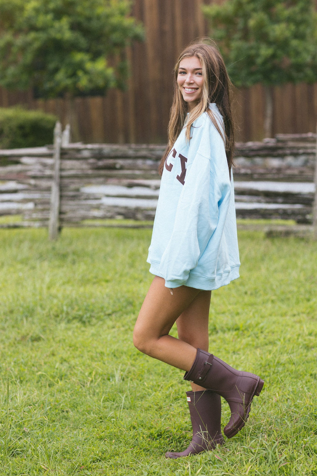 Fancy Oversized Fleece Mockneck - Glacier