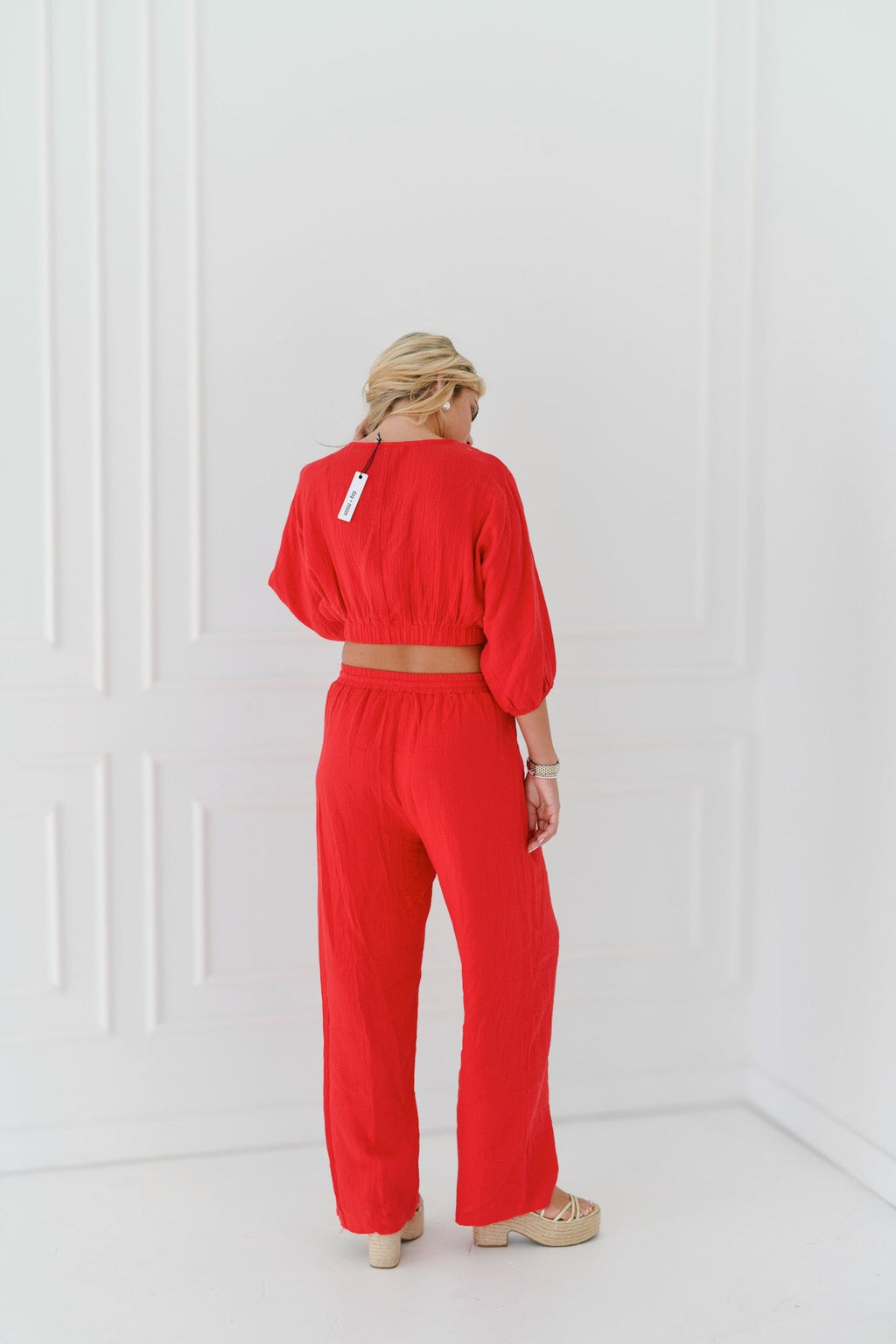 Lila Cotton Set - Red