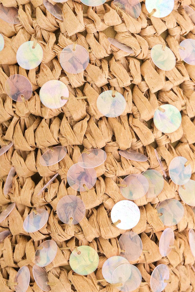 Ocean Whimsy Raffia Fish Bag