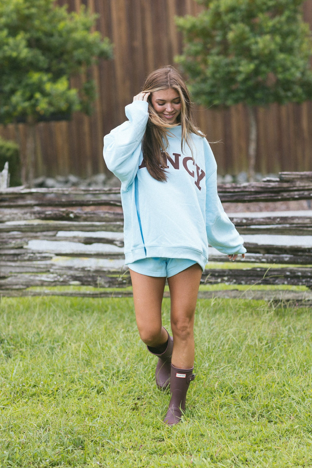 Fancy Oversized Fleece Mockneck - Glacier