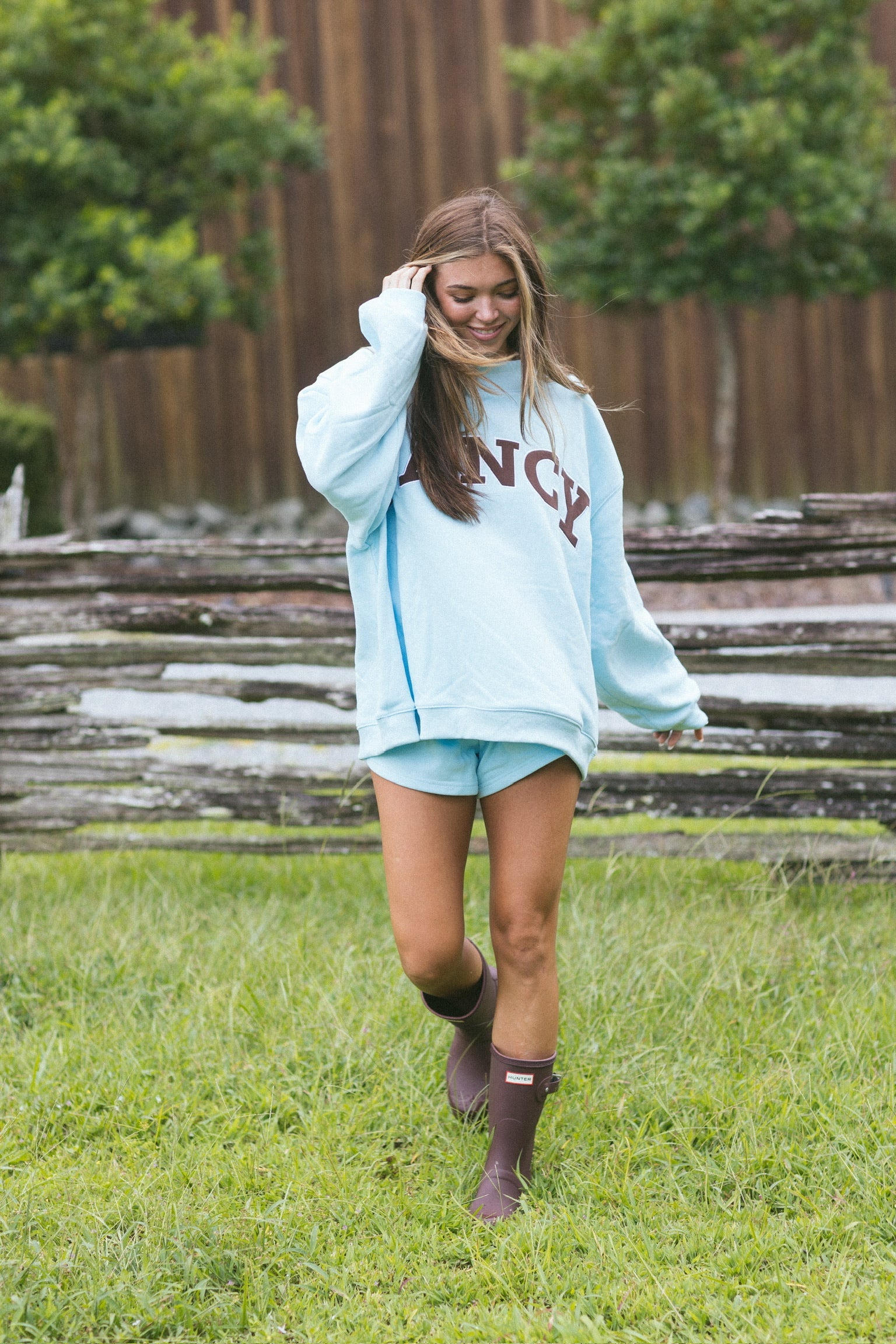 Fancy Oversized Fleece Mockneck - Glacier