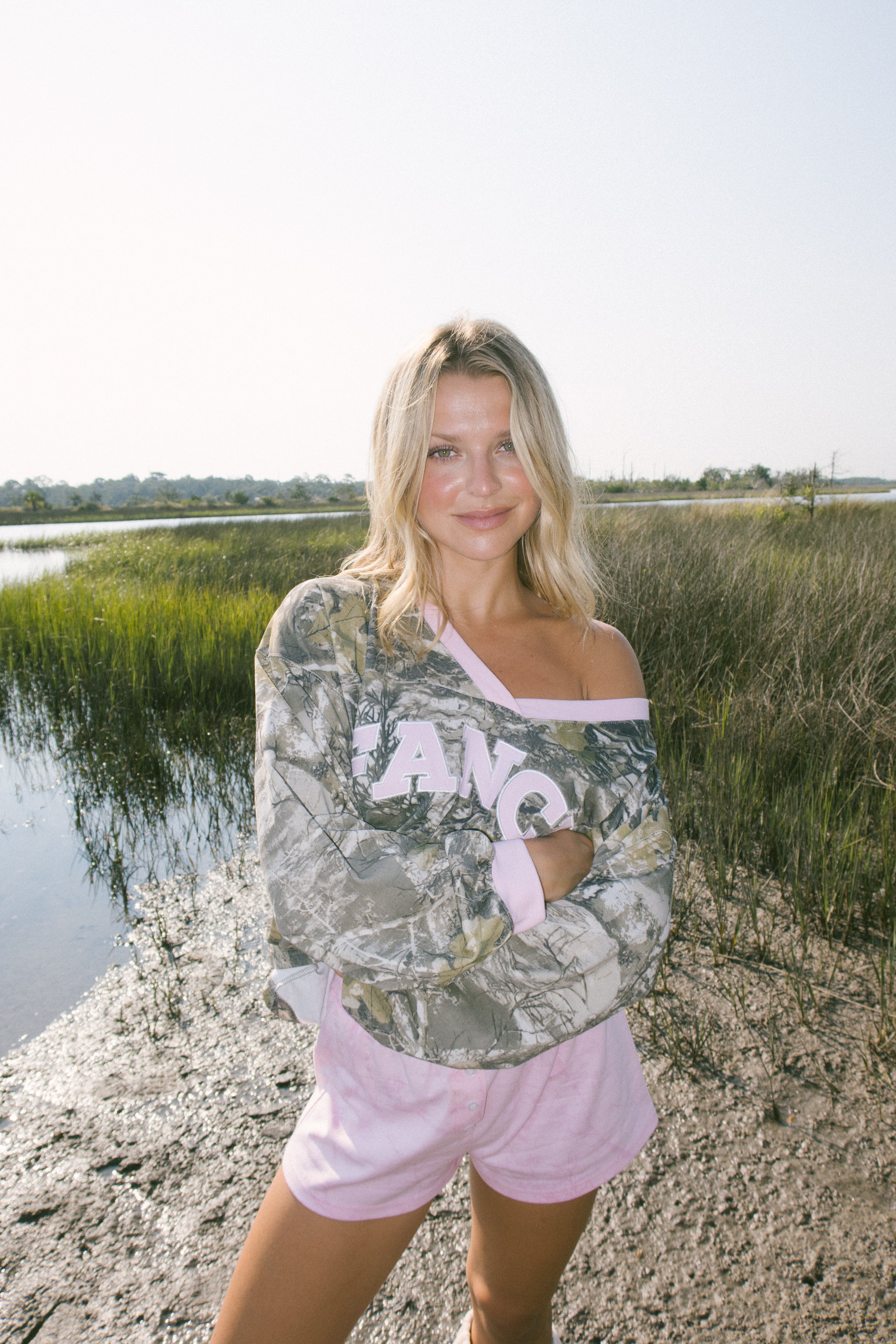 Fancy V-Neck Long Sleeve - Camo (PREORDER)