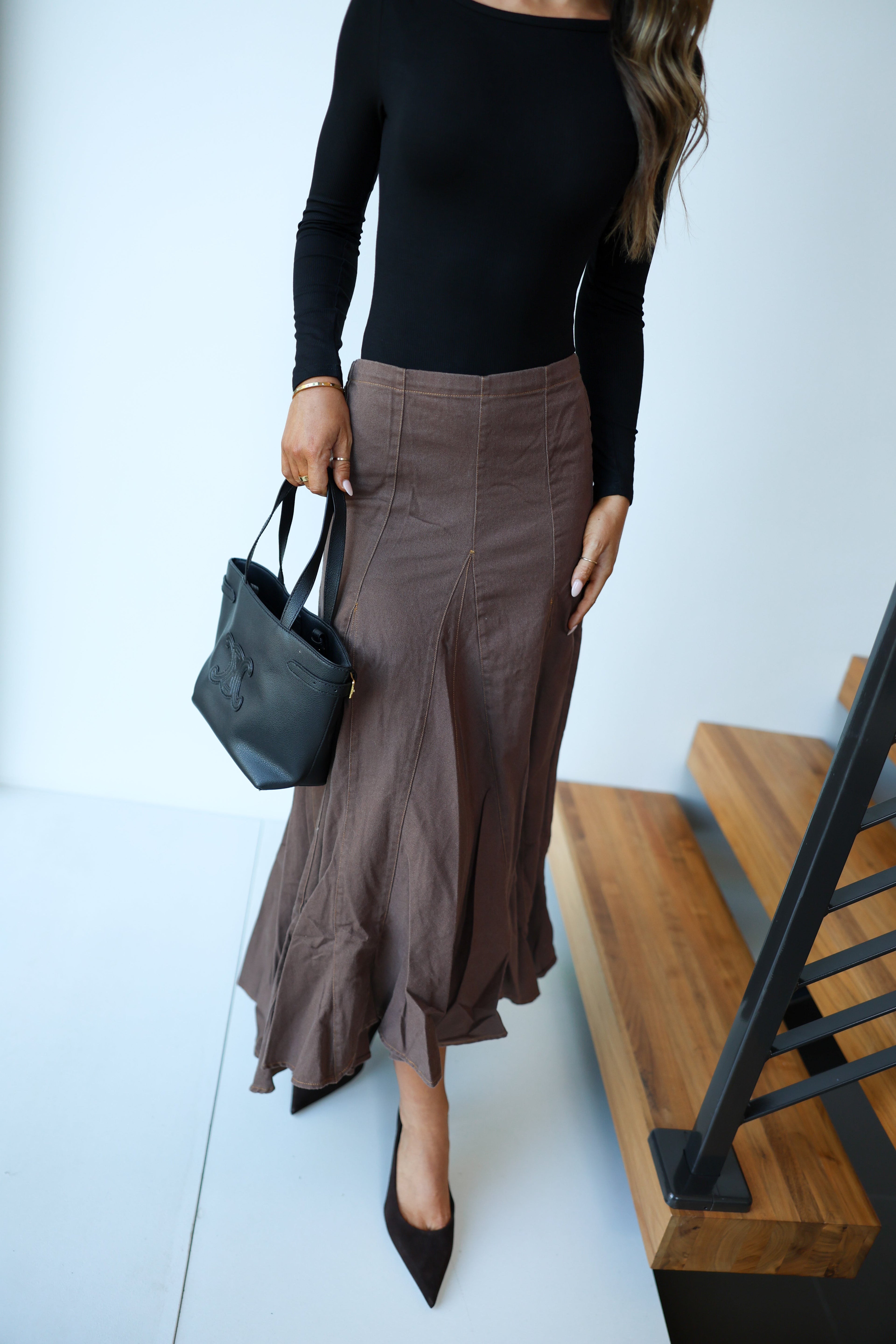 Sienna Maxi Skirt - Brown