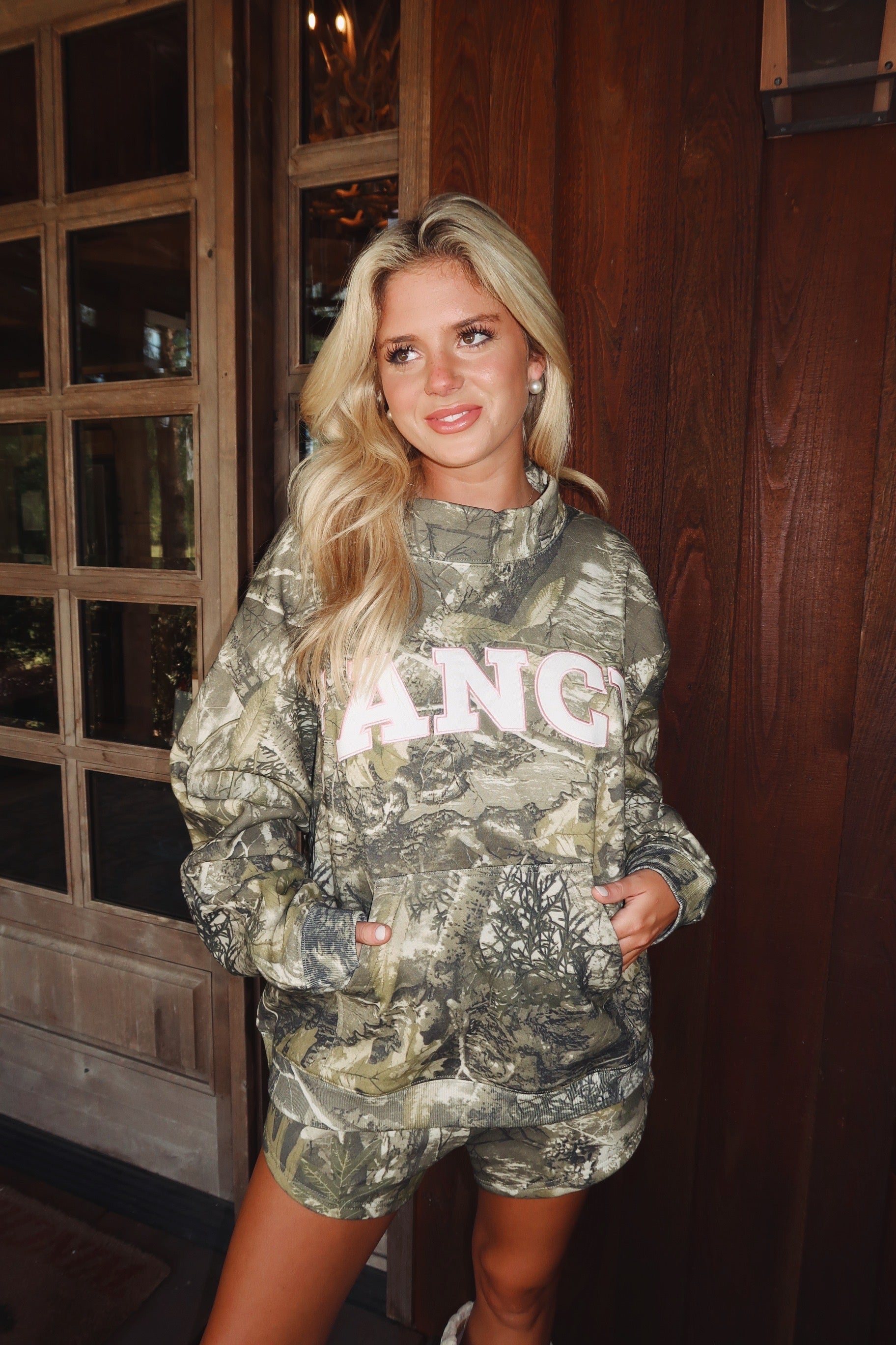 Fancy Oversized Fleece PocketCloud Mockneck - Camo (PREORDER)
