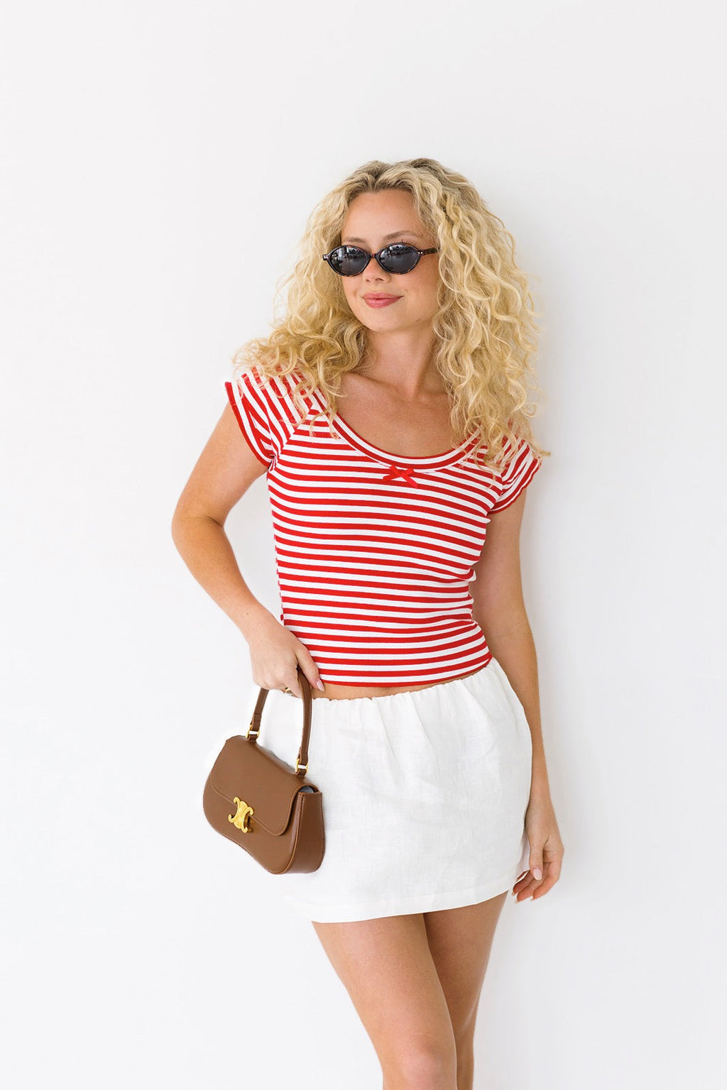 Lilly Striped Top - Red