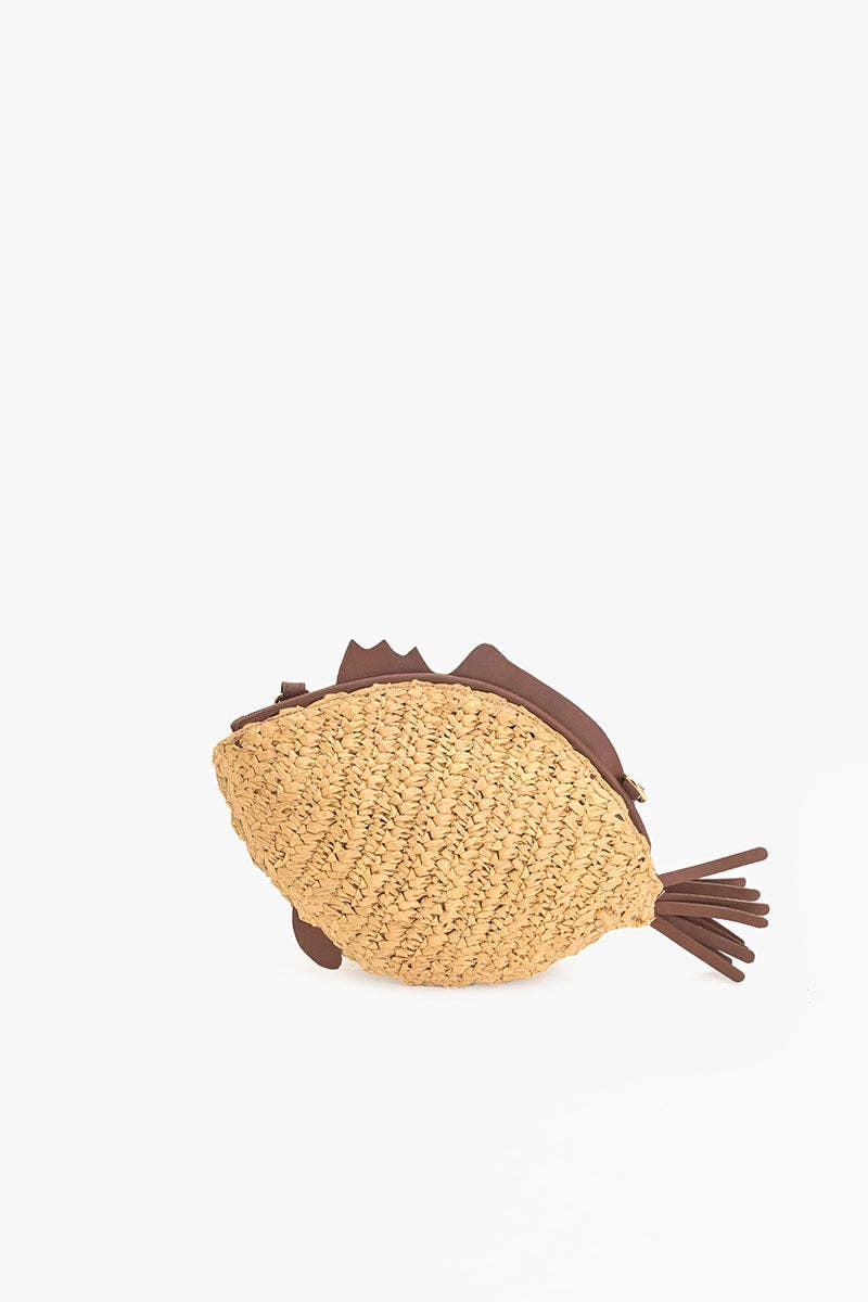 Marine Muse Raffia Fish Bag