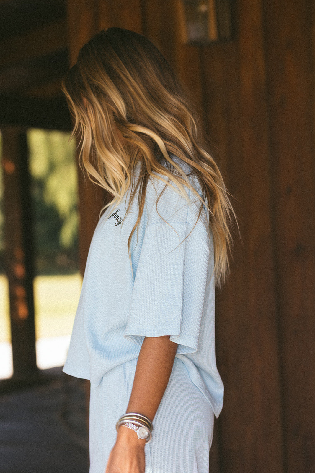 Fancy Waffle Short Sleeve - Glacier