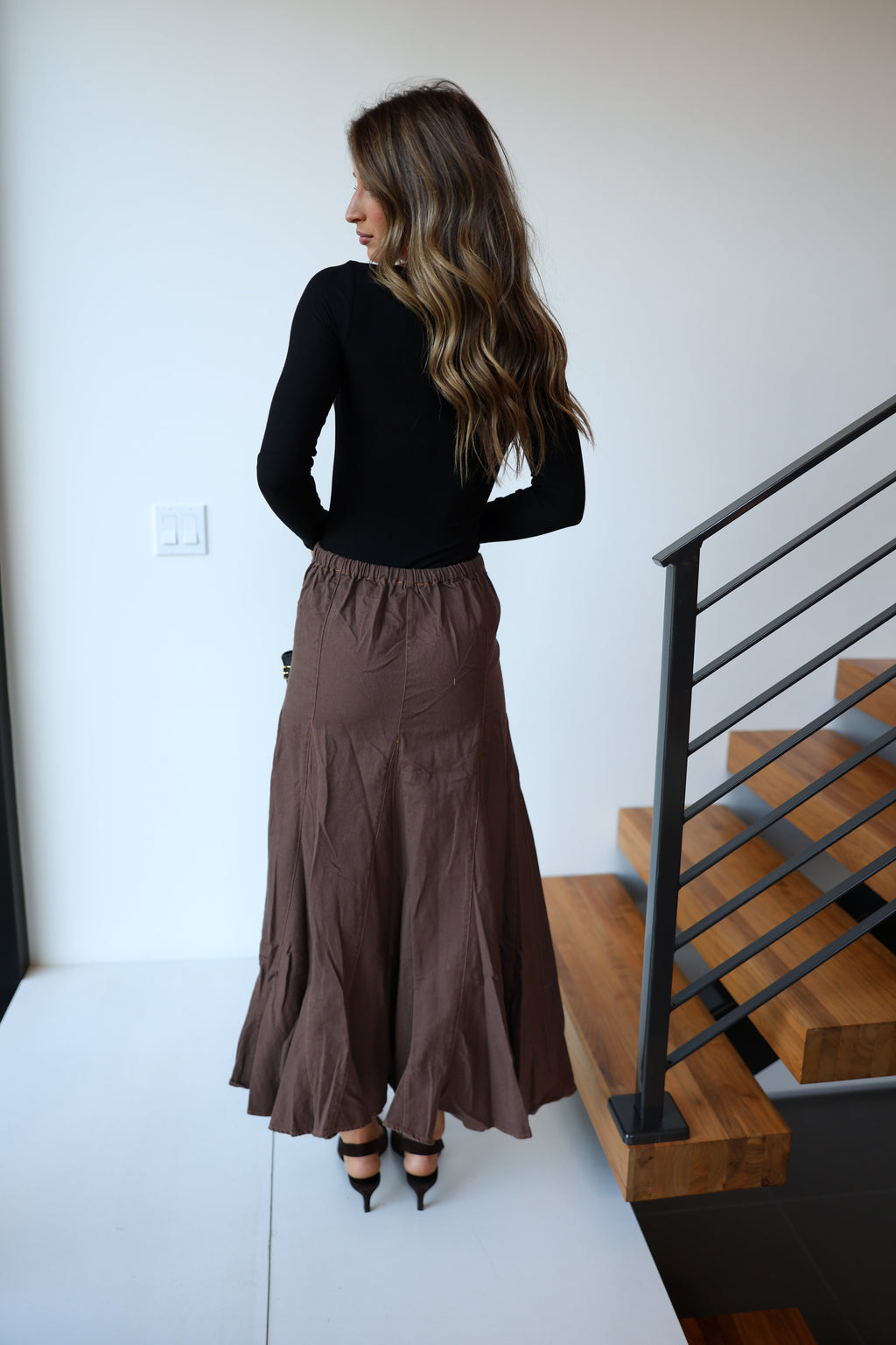 Sienna Maxi Skirt - Brown