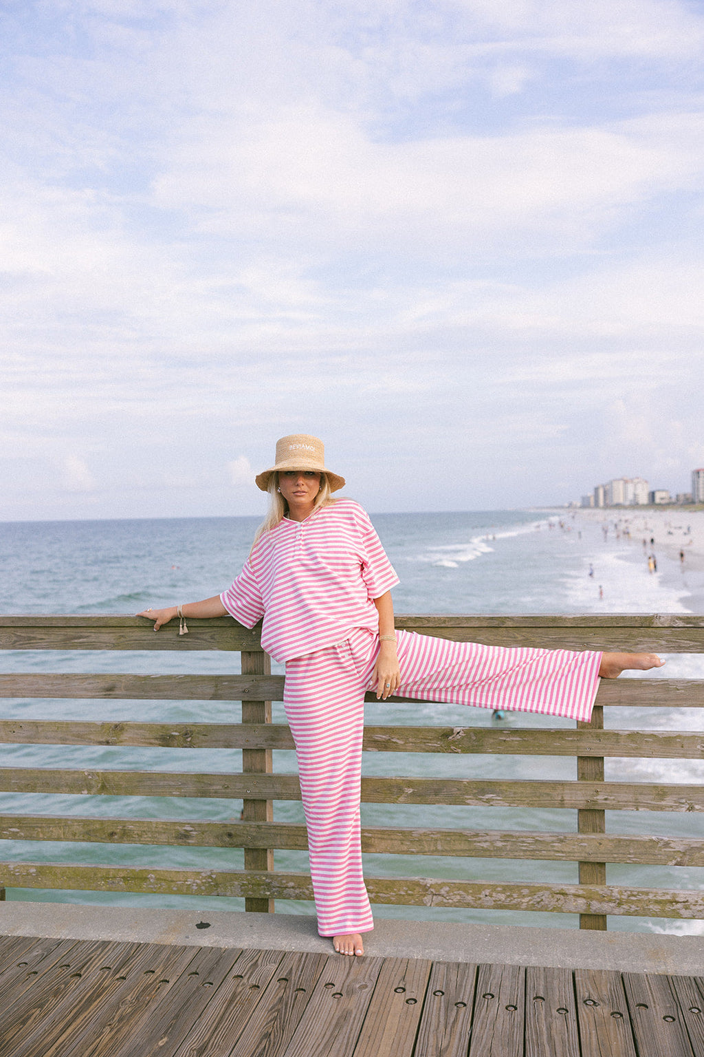 Fancy Striped Button Pants