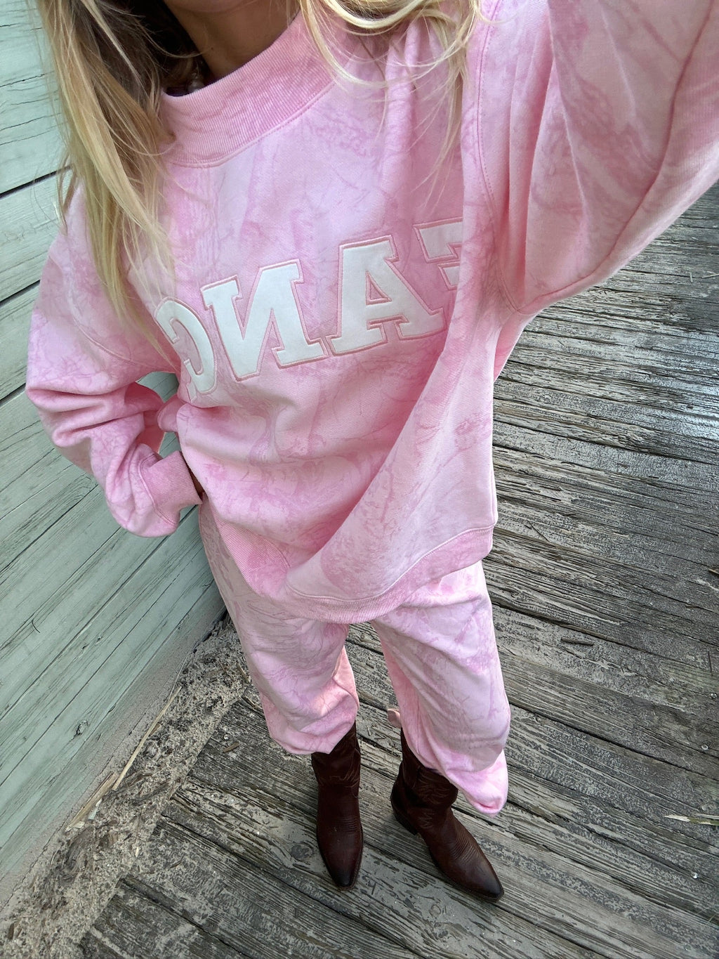 Fancy Oversized Fleece Mockneck - Pink Camo (PREORDER)