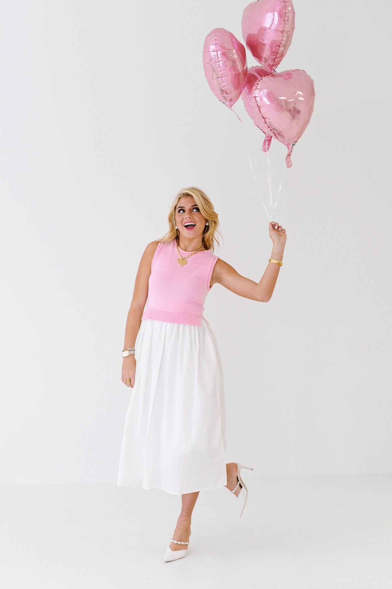 Marabelle Midi Dress - Pink Multi