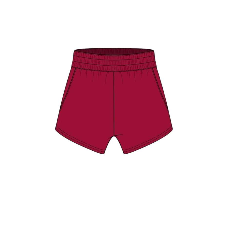 Fancy Fleece Lined Shorts - Crimson