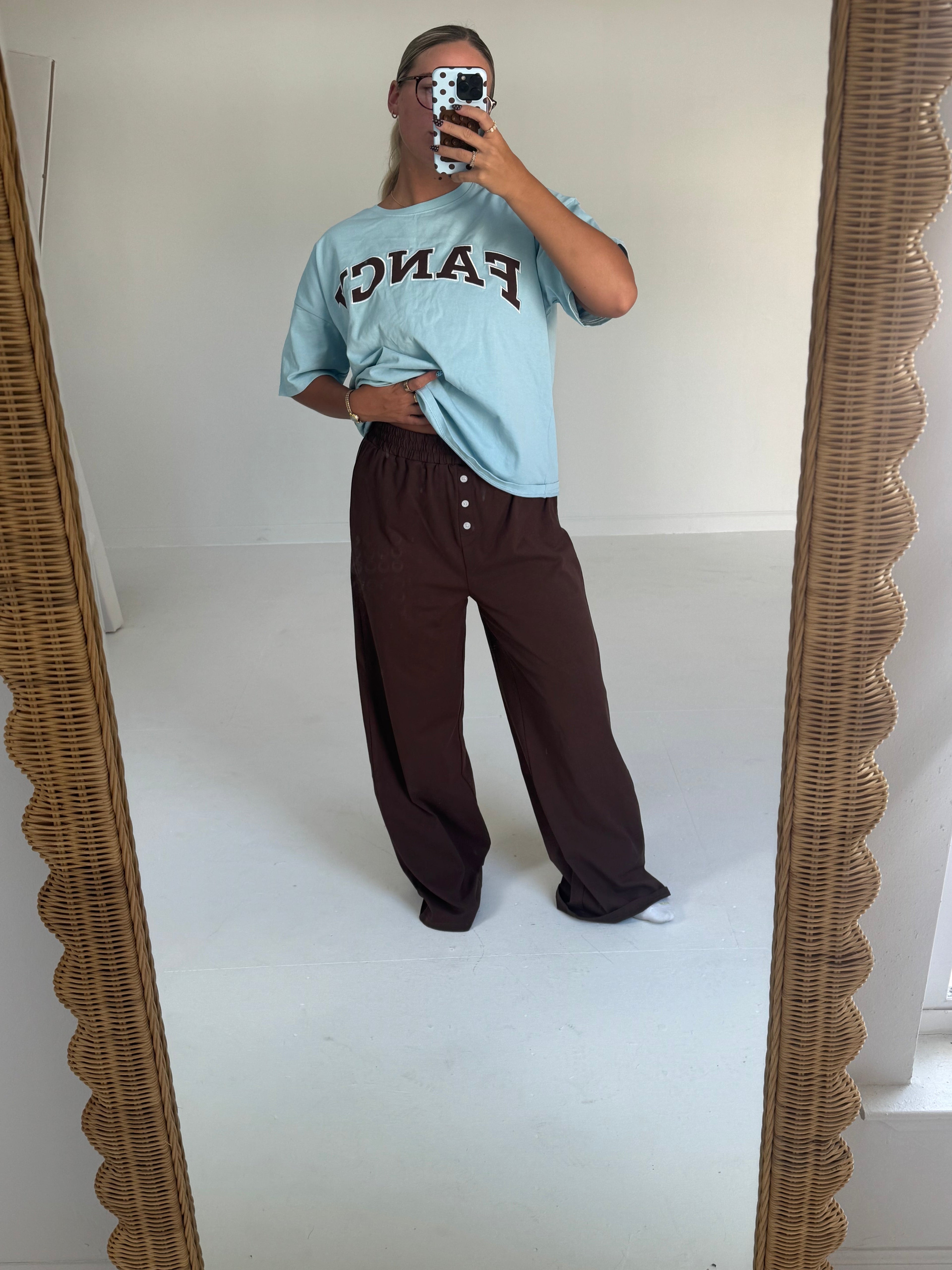 Fancy Button Pants - Chocolate