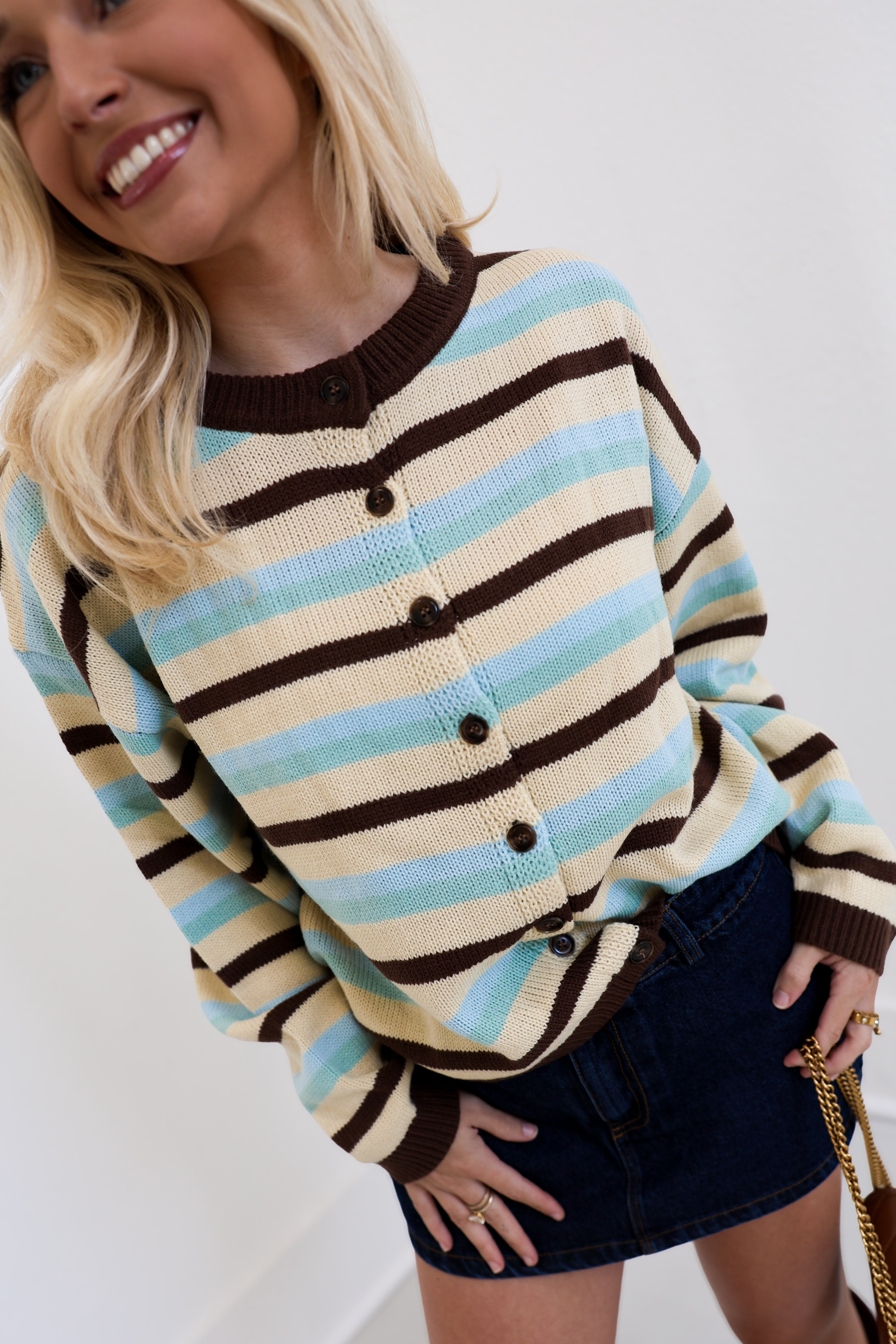 Demi Striped Cardigan - Multi