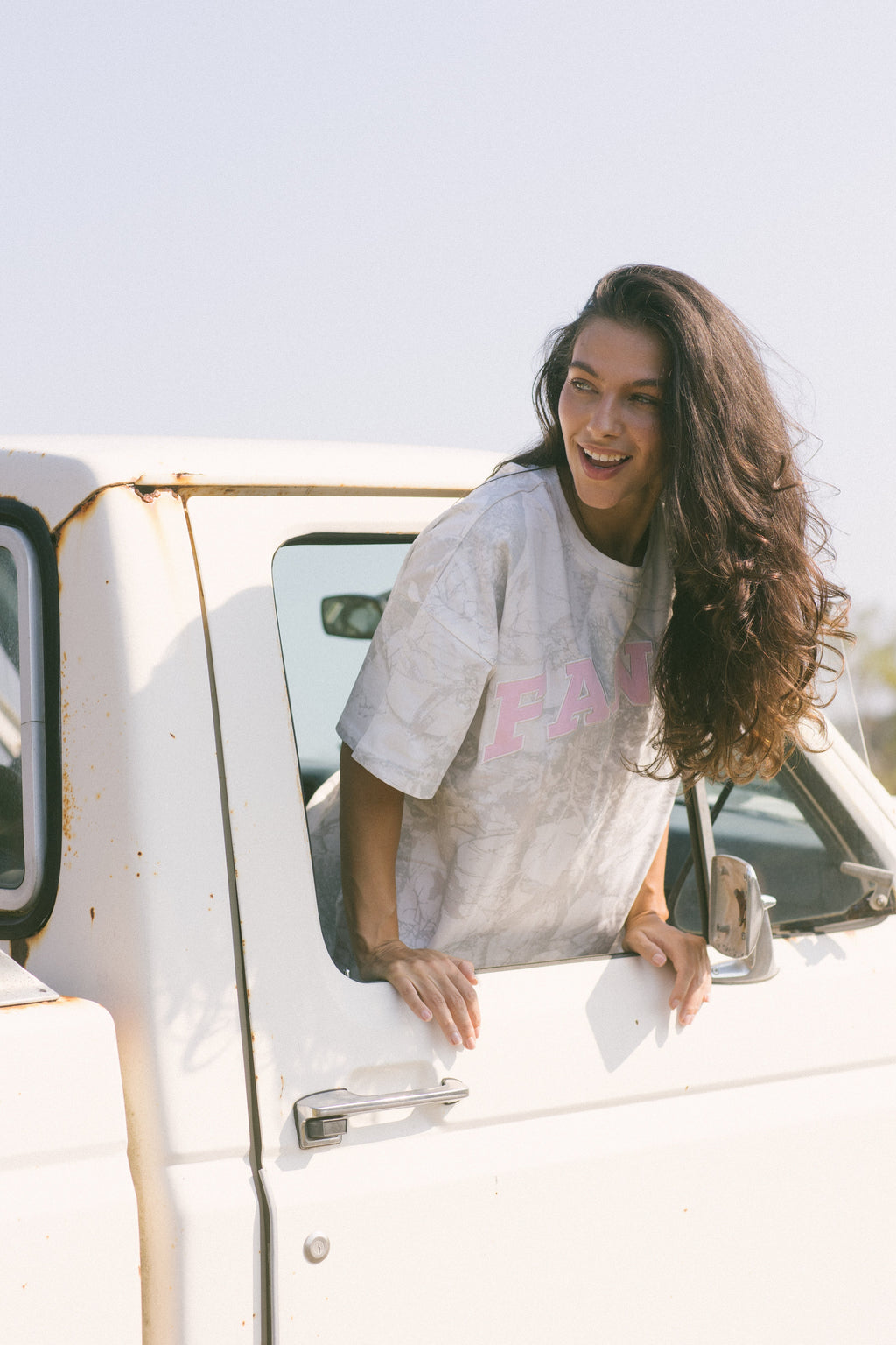 Fancy Oversized Embroidered Tee - White Camo (PREORDER)