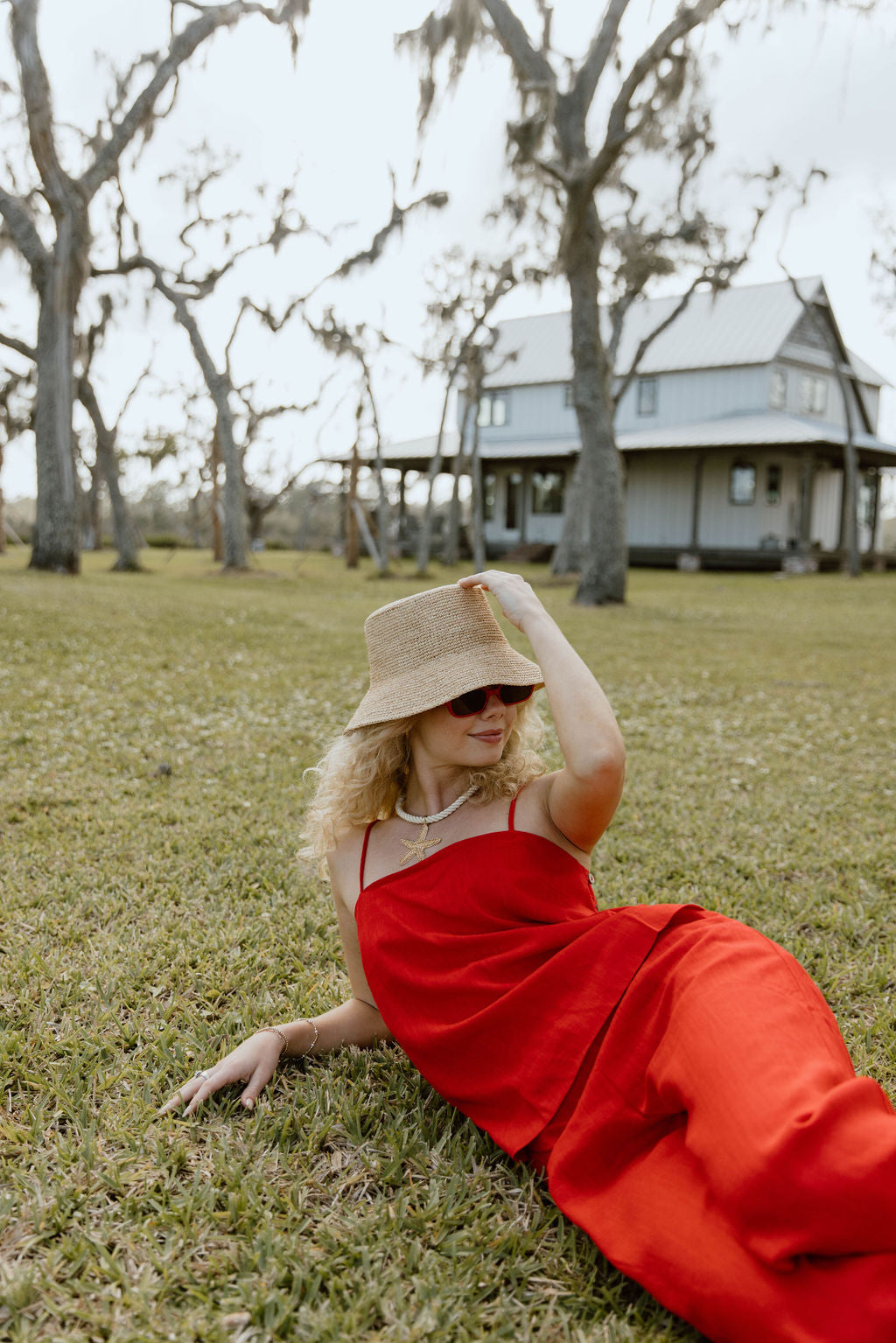 Sophie Square Neck and Wide Leg Pants Set - Red