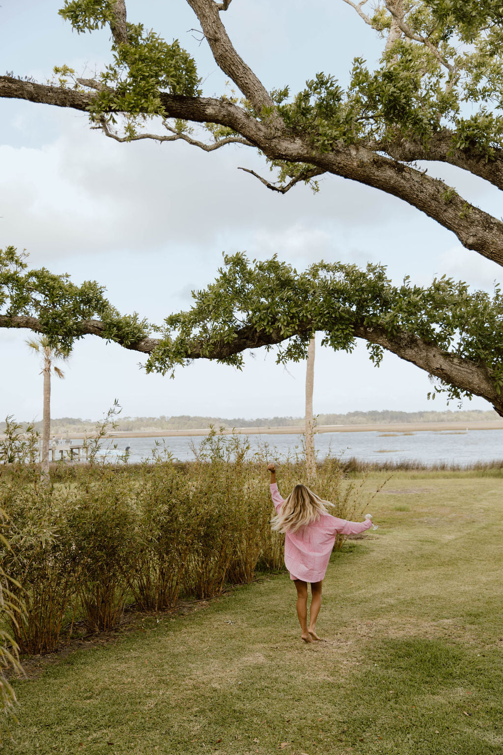 Haleigh Button Down Top -  Pink/White Striped