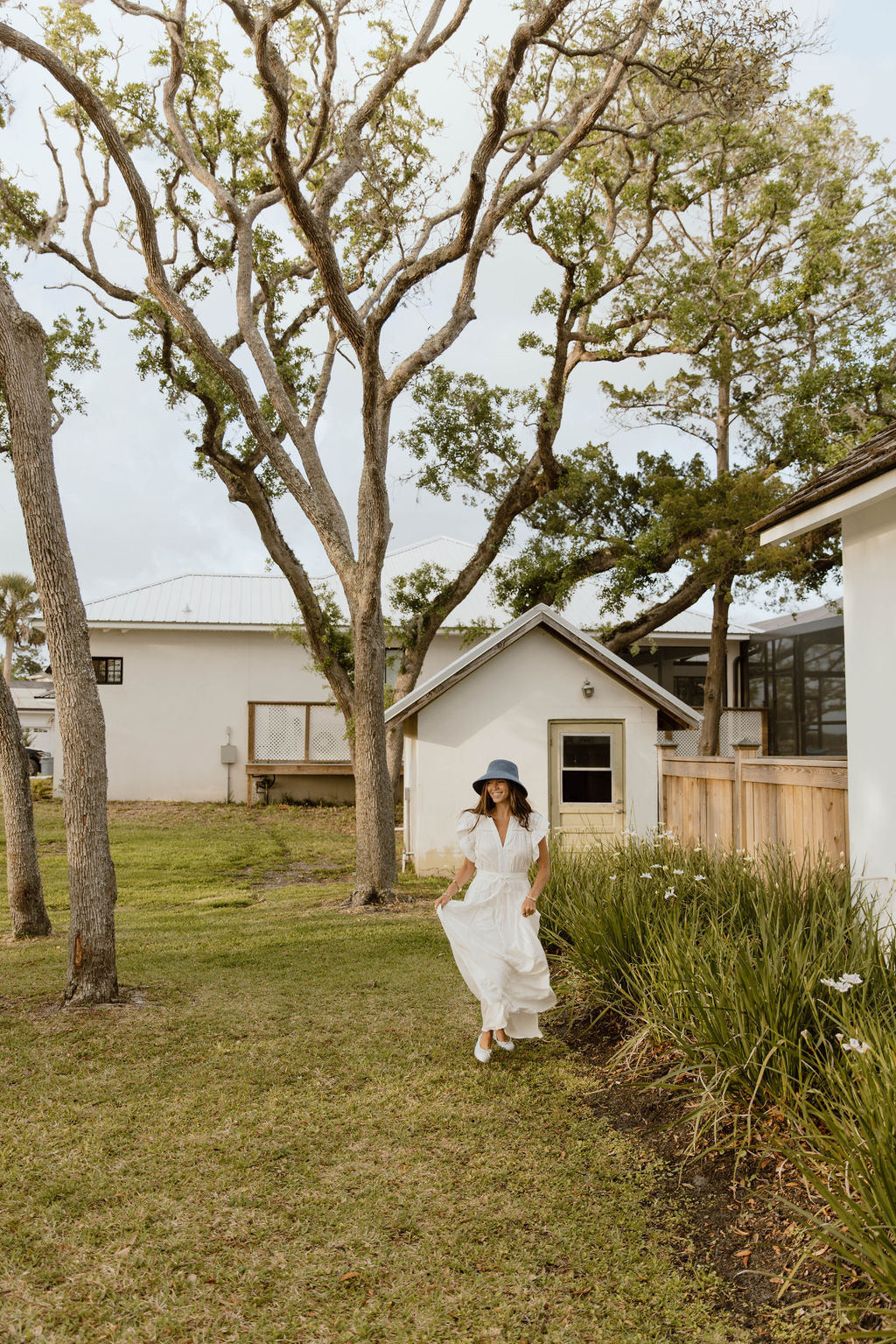 Hadlee Ruffle Sleeve Maxi Dress - Off White