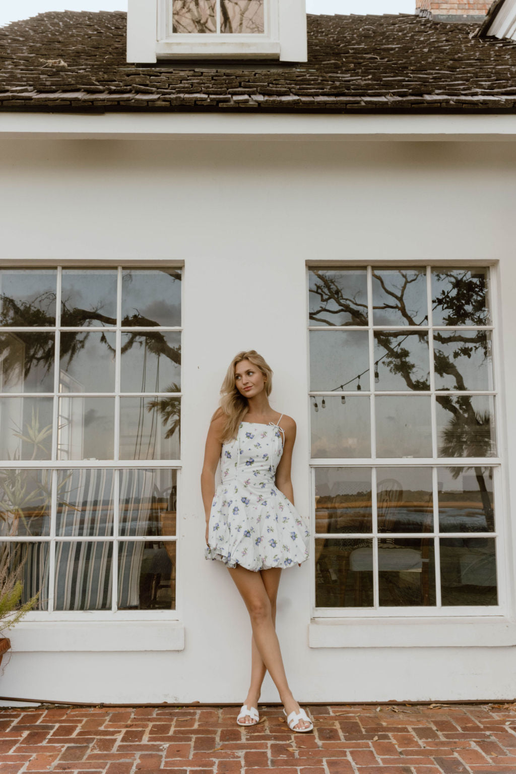 Zuri Bubble Hem Mini Dress - Lt Blue