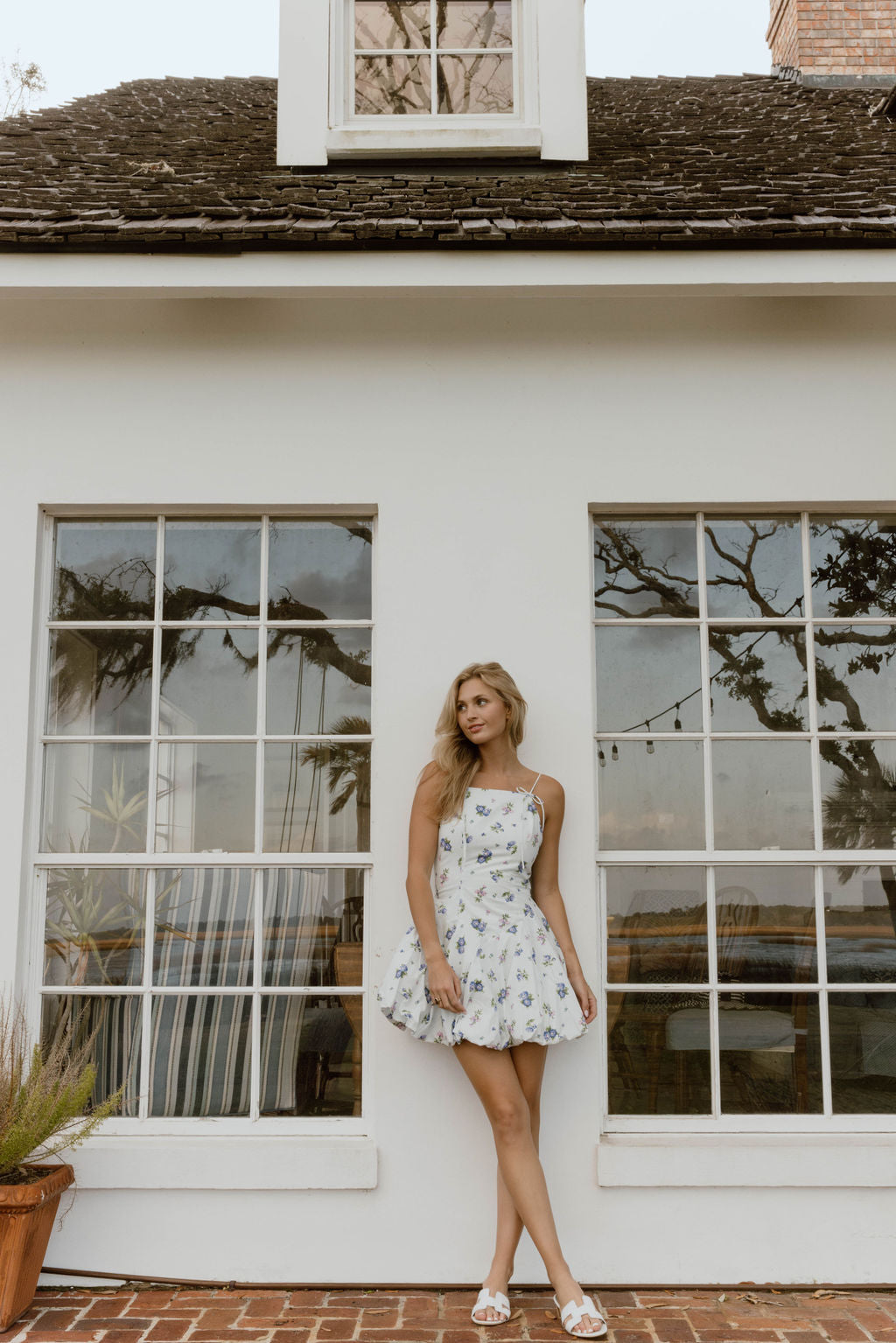 Zuri Bubble Hem Mini Dress - Lt Blue