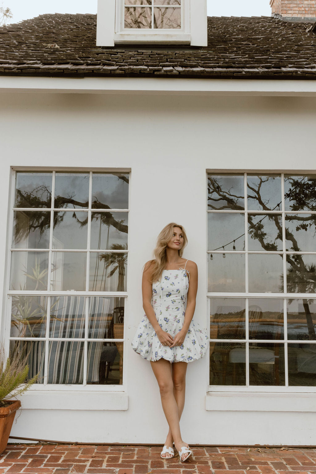 Zuri Bubble Hem Mini Dress - Lt Blue