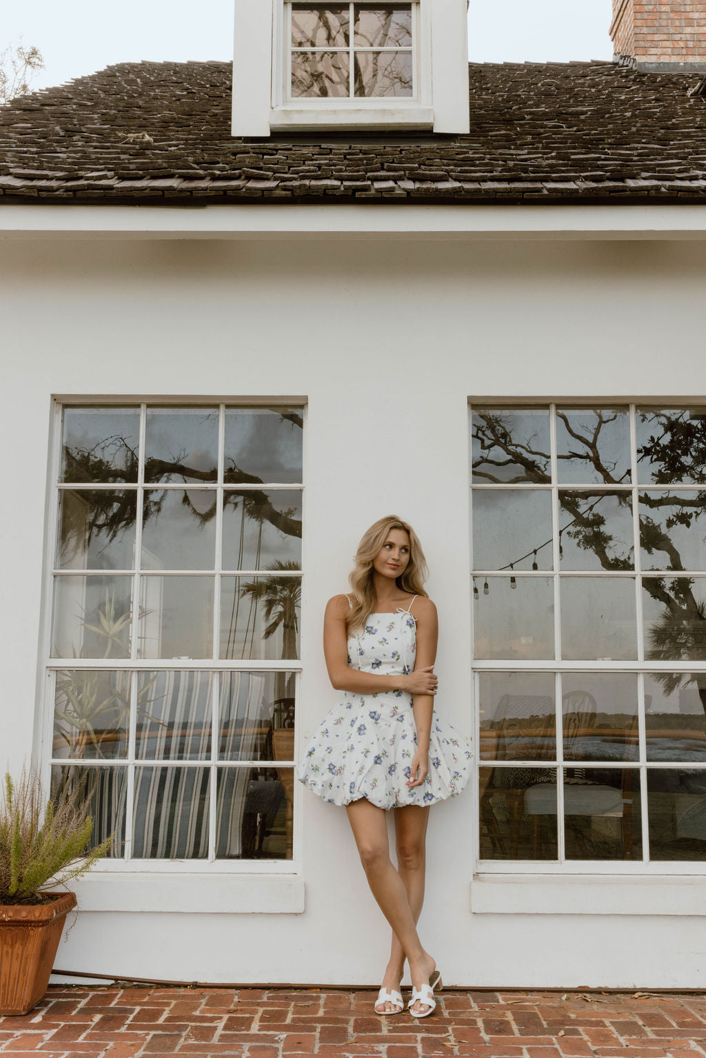 Zuri Bubble Hem Mini Dress - Lt Blue