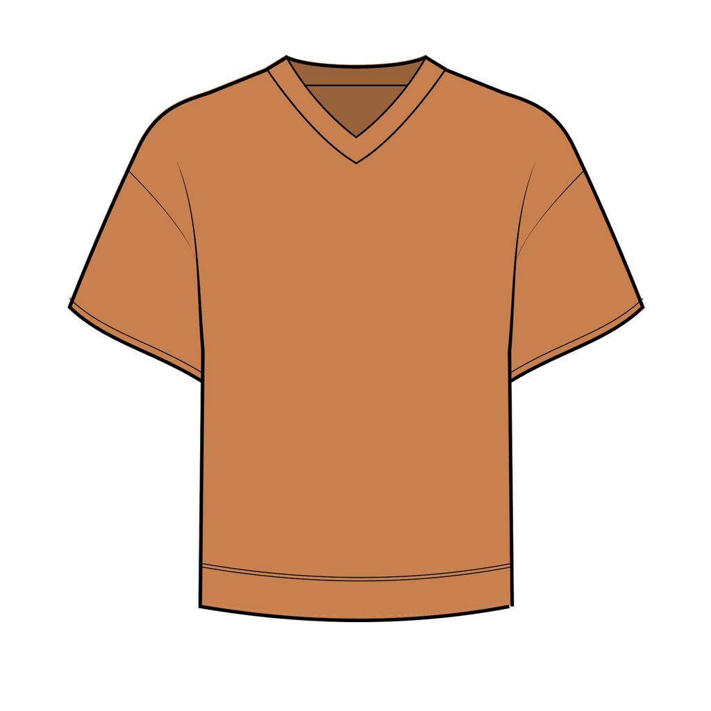 Fancy V-Neck Short Sleeve Terry Top