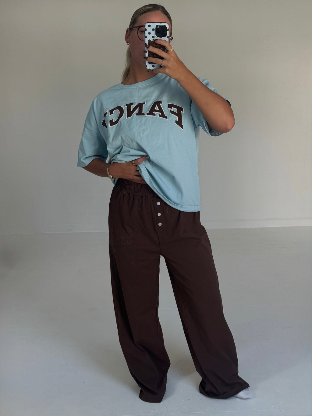 Fancy Button Pants - Chocolate