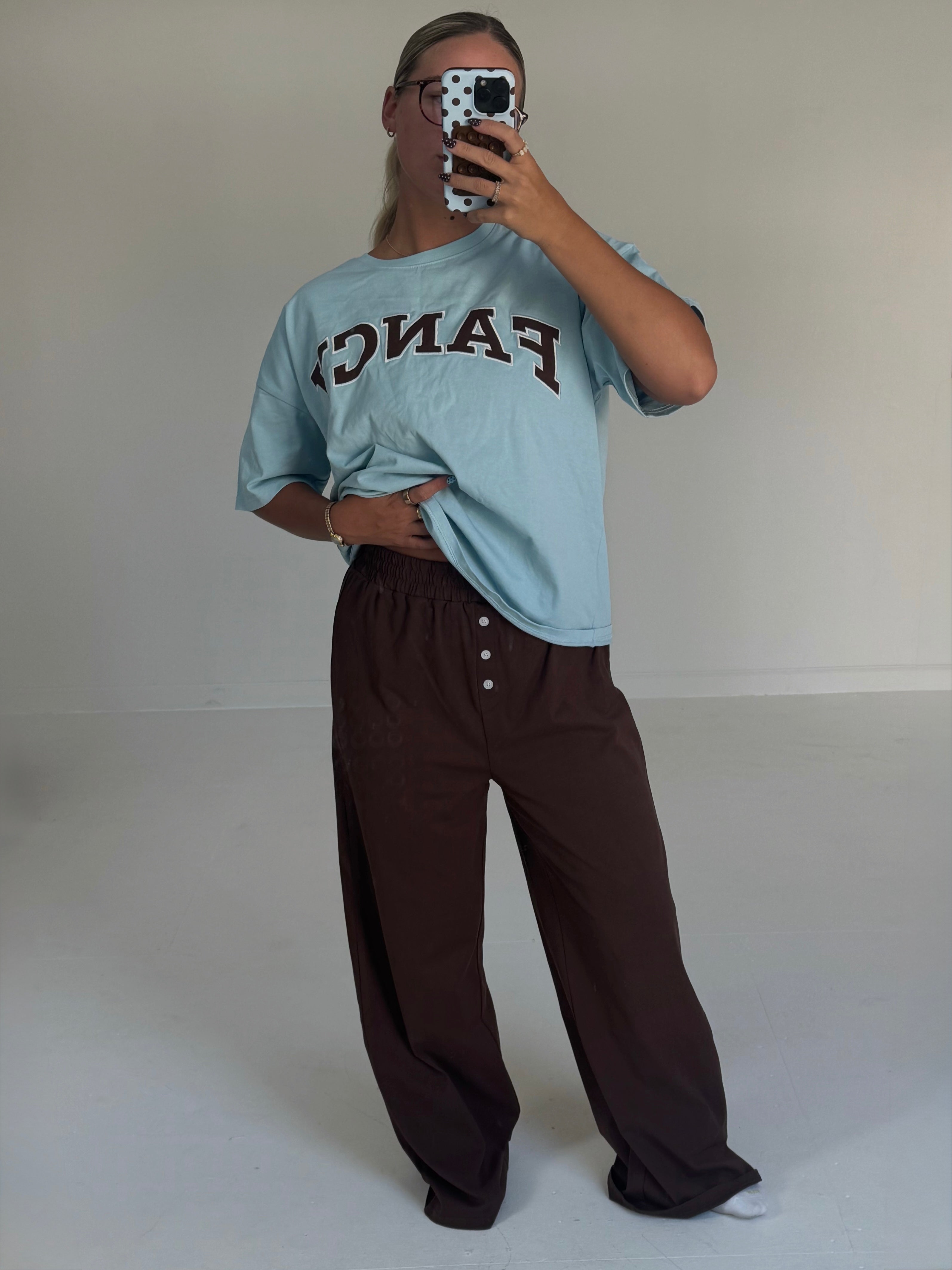 Fancy Button Pants - Chocolate