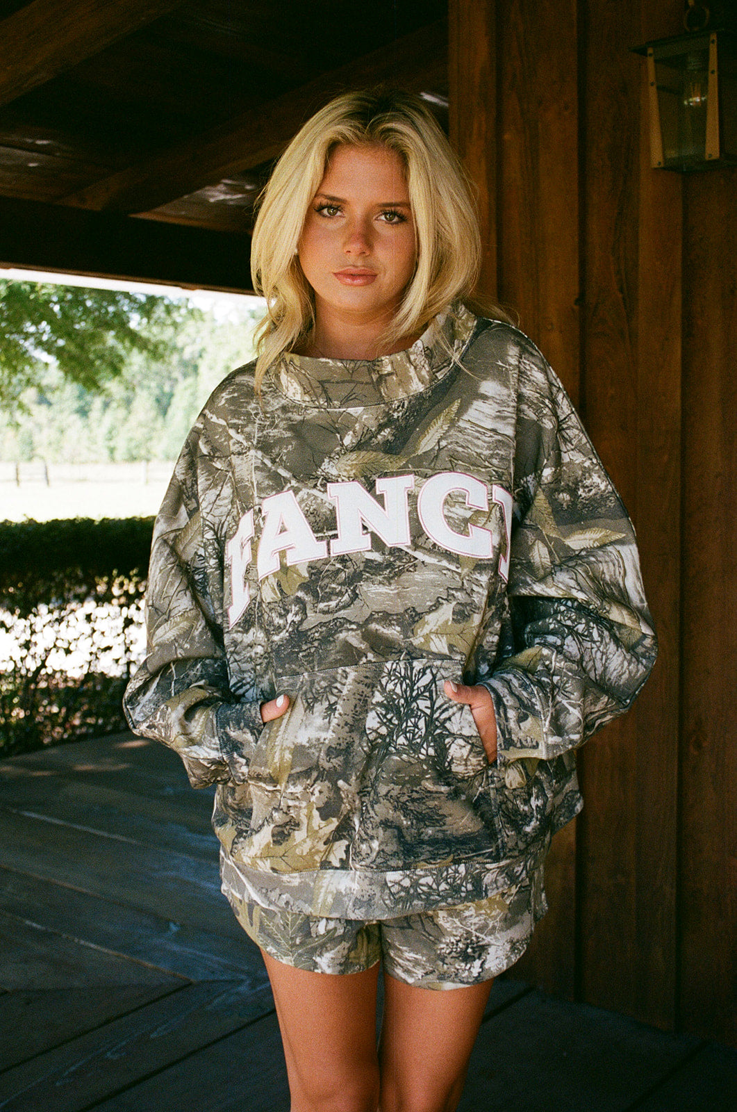 Fancy Oversized Fleece PocketCloud Mockneck - Camo (PREORDER)
