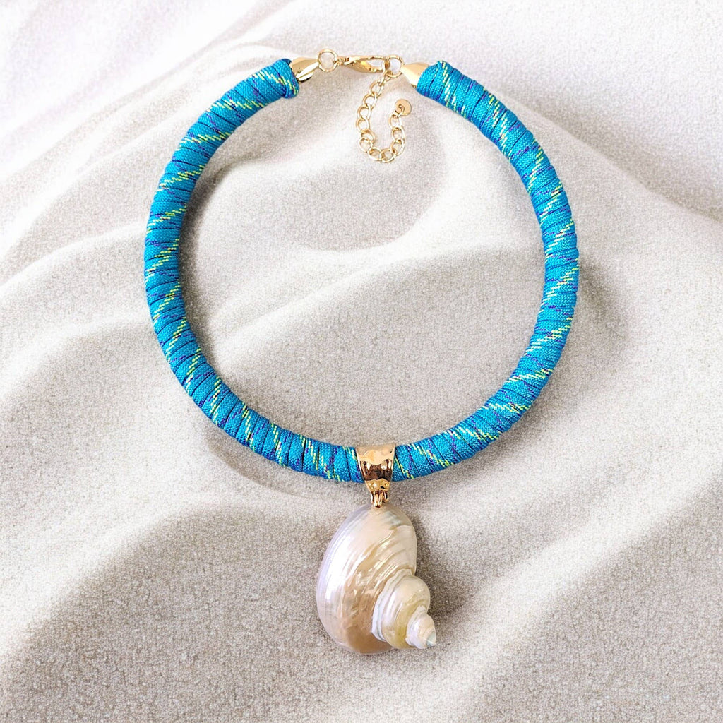 Tara Seashell Necklace - Blue