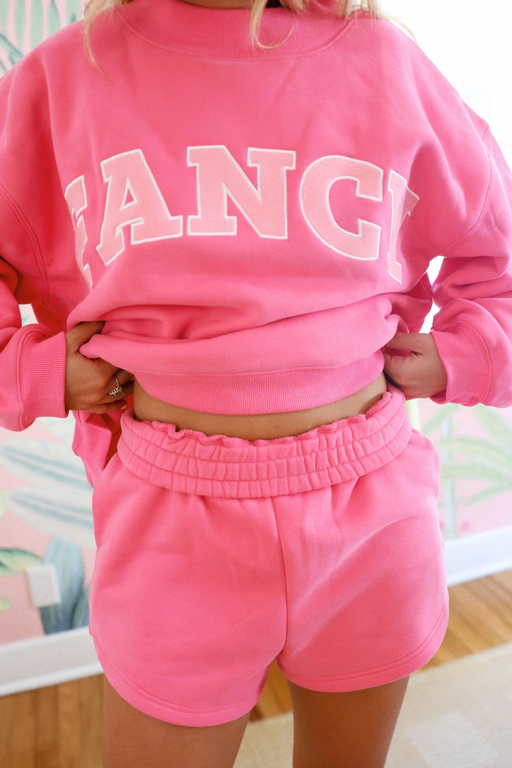 Fancy Fleece Lined Mini Shorts - Paradise Pink
