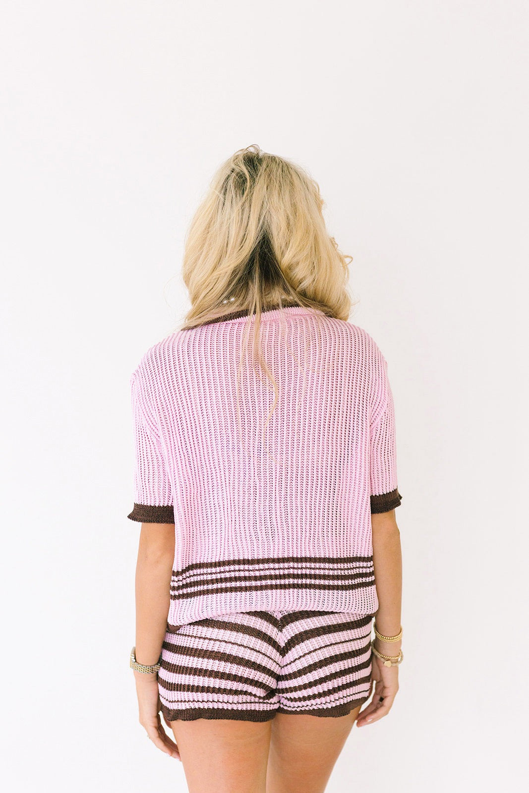 Aveline Sweater Top and Shorts Set - Pink