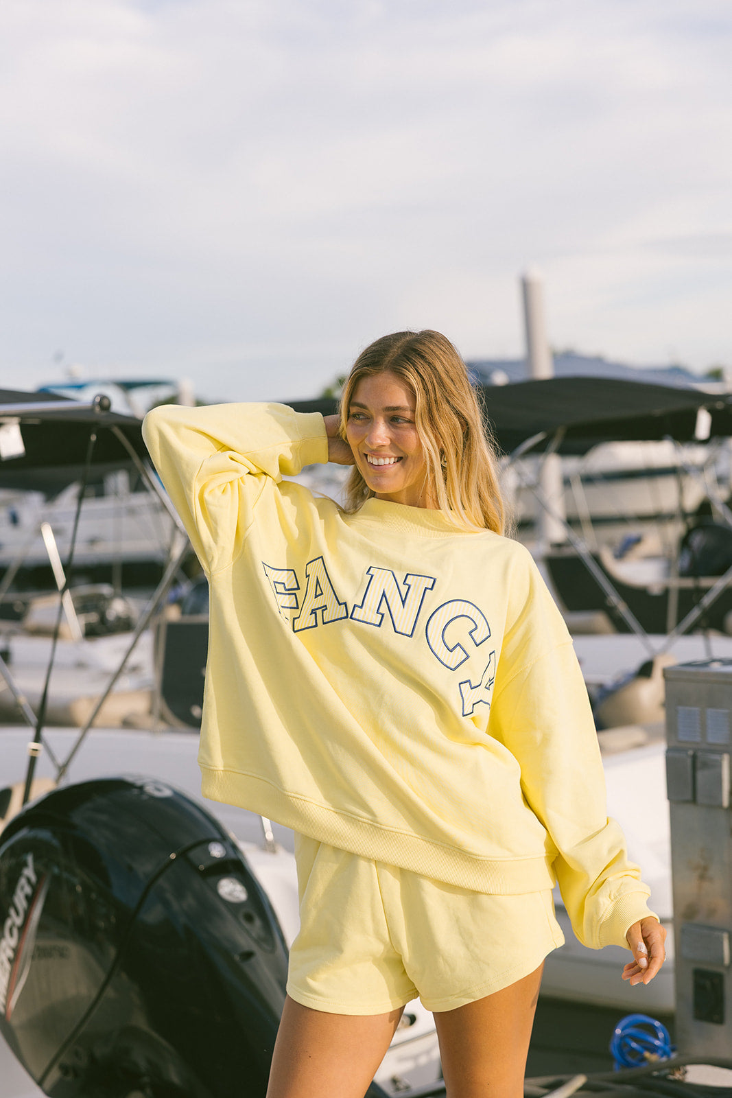 Fancy French Terry Shorts - Malibu Yellow