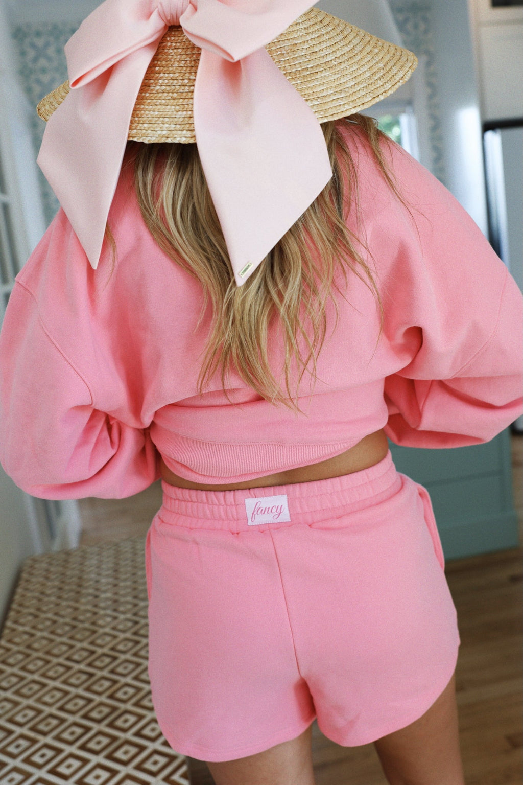 Fancy Fleece Lined Mini Shorts - Hibiscus