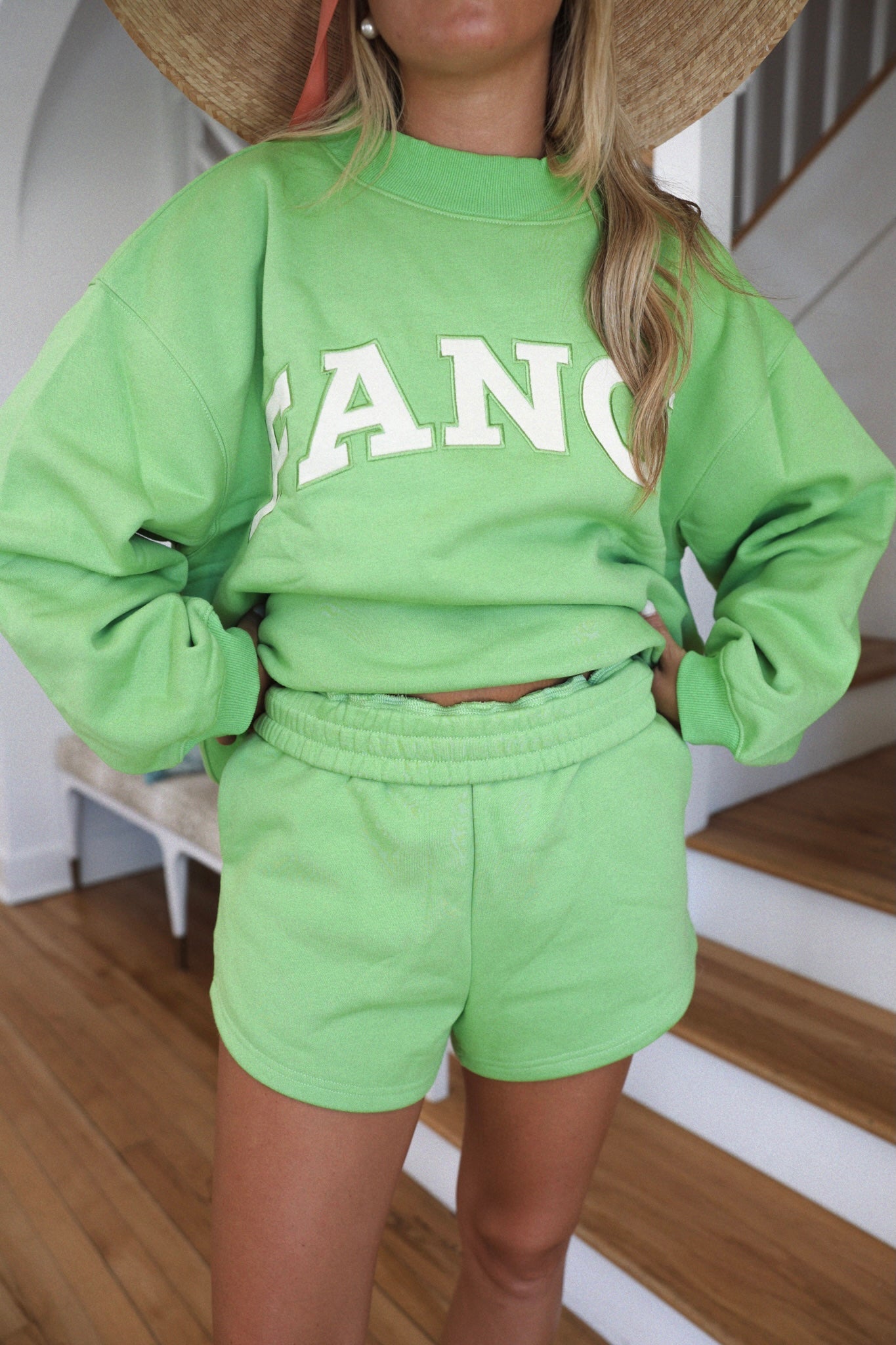 Fancy Fleece Lined Mini Shorts - Palm