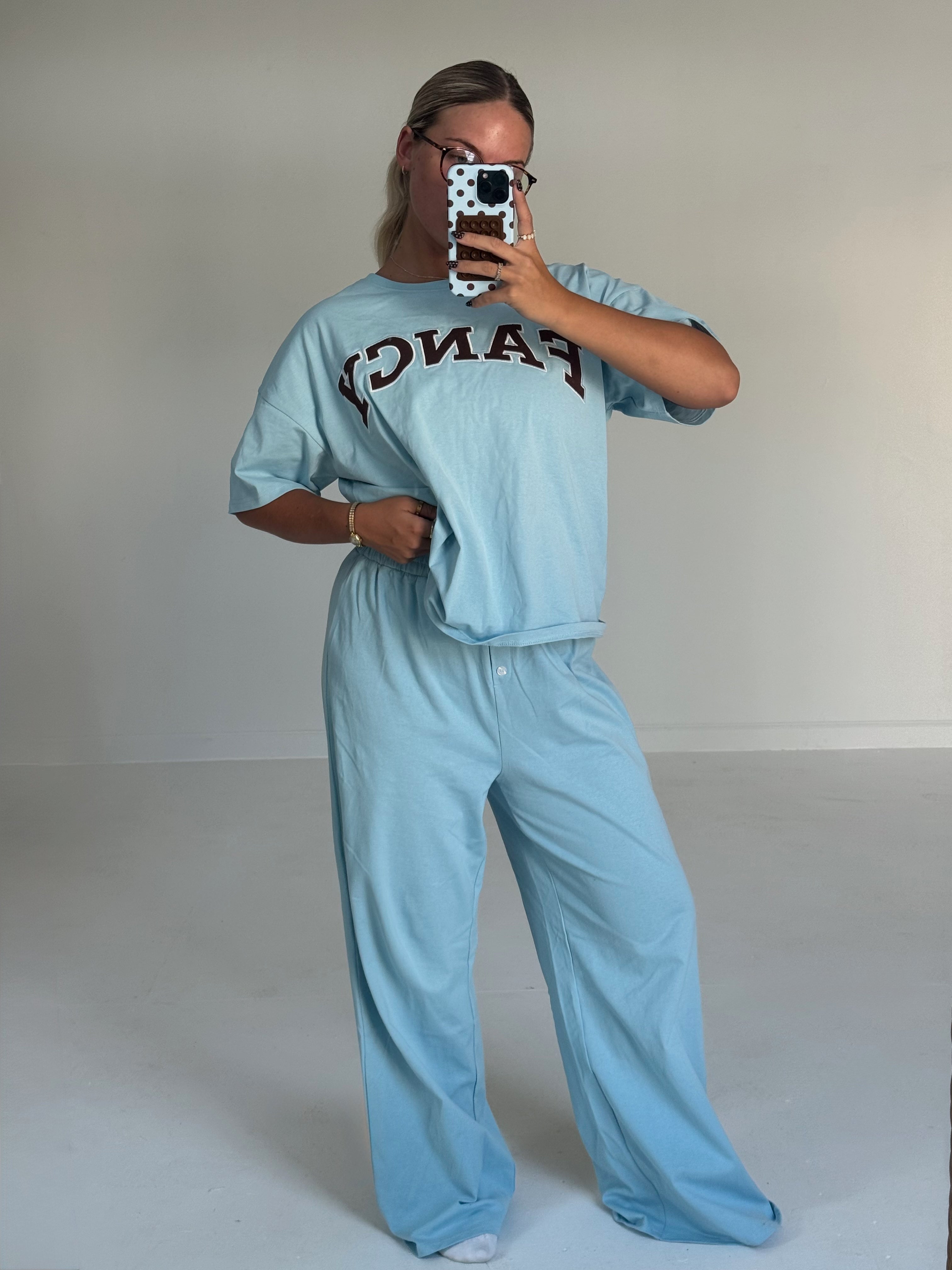 Fancy Button Pants - Glacier