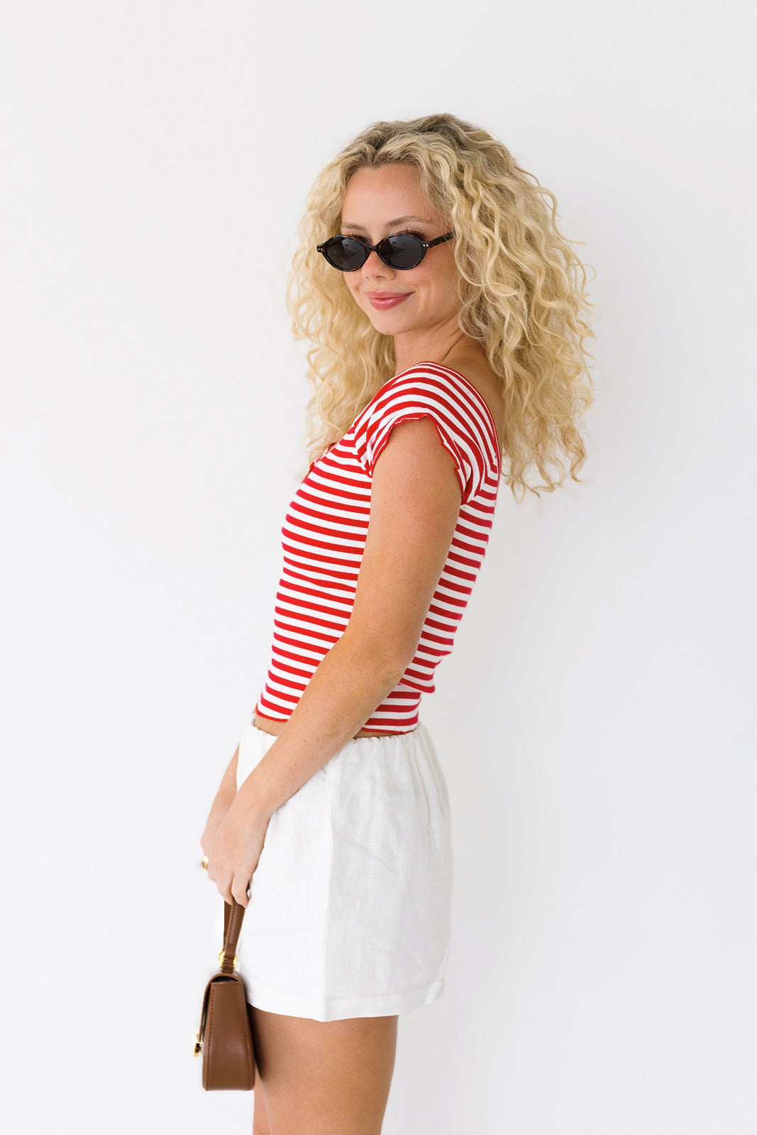 Lilly Striped Top - Red