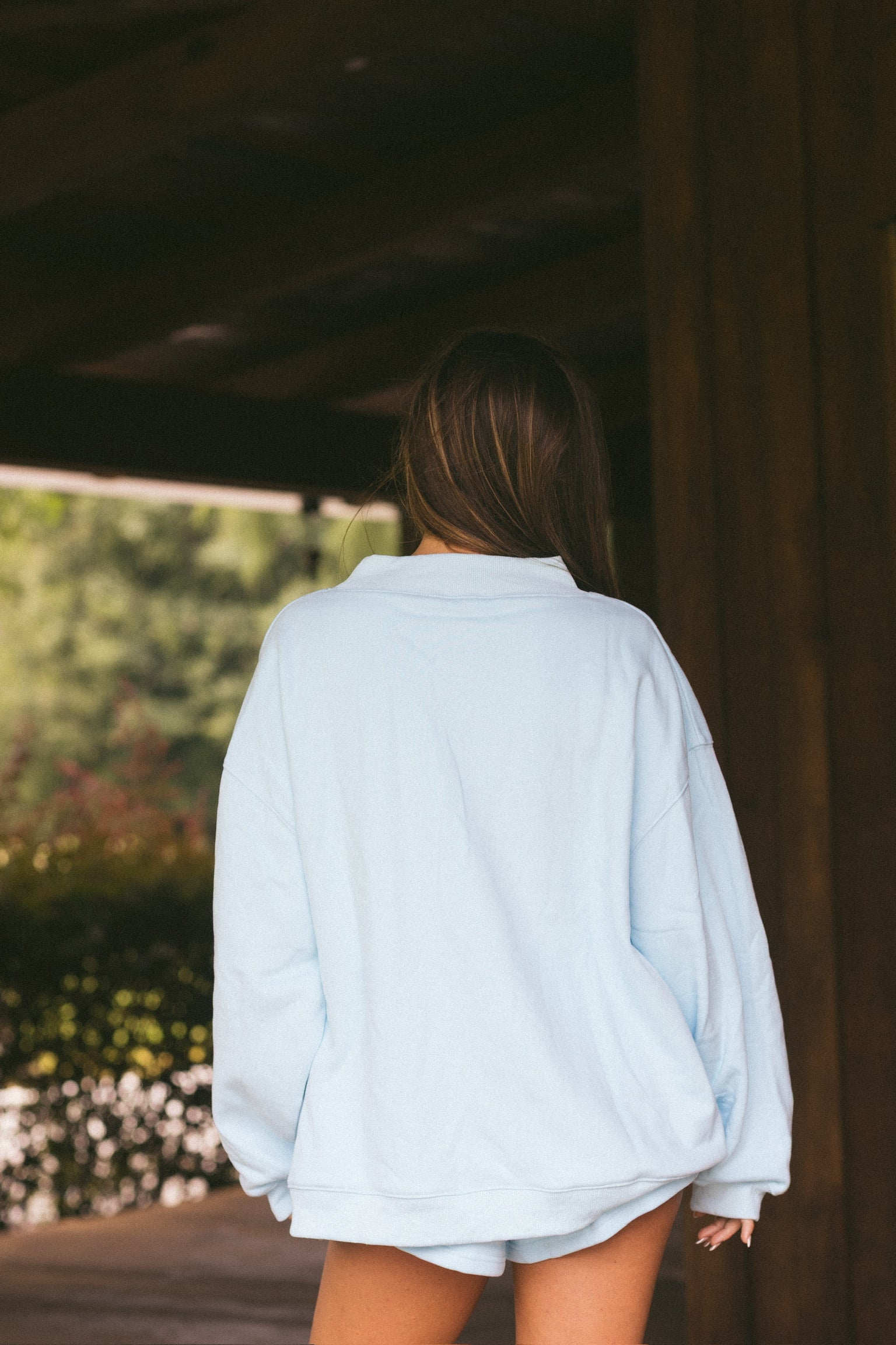 Fancy Oversized Fleece Mockneck - Glacier