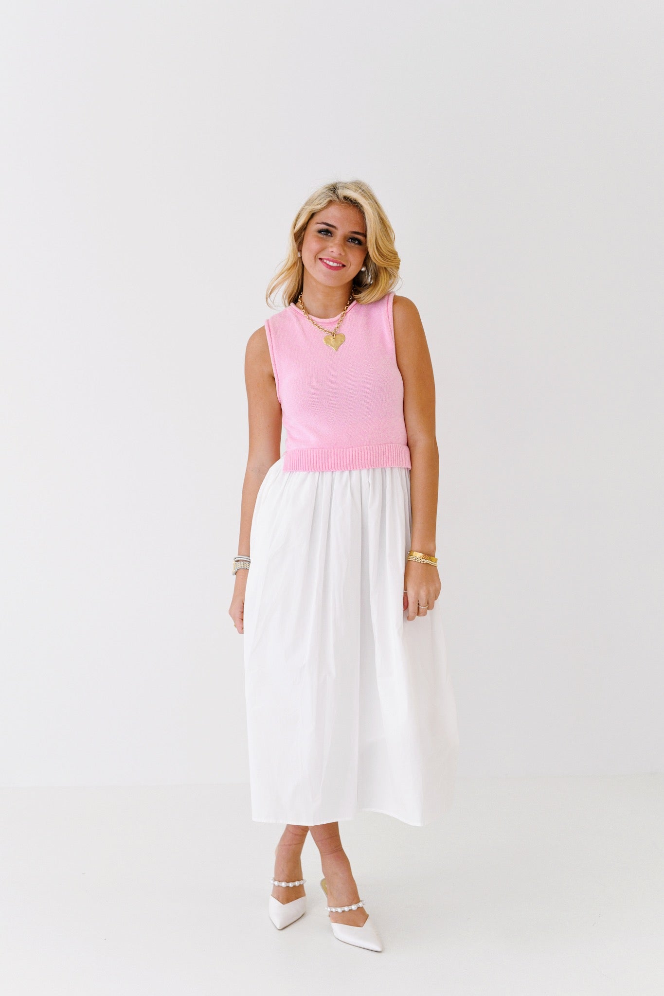 Marabelle Midi Dress - Pink Multi