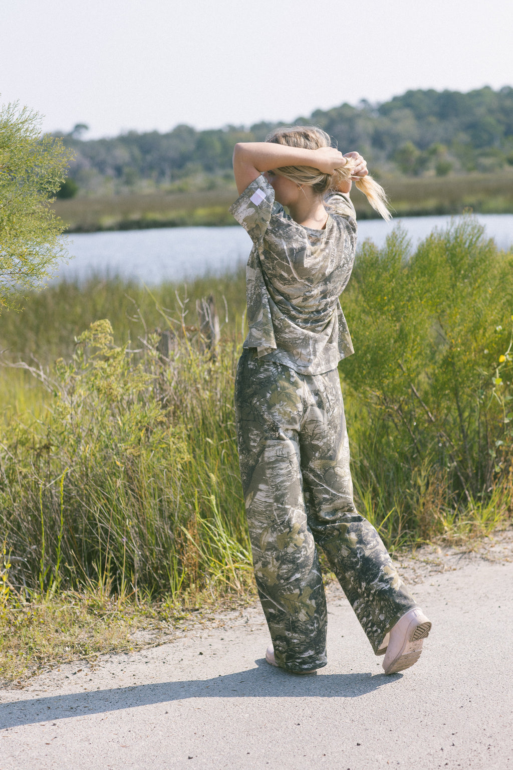 Fancy Oversized Embroidered Tee - Camo (PREORDER)