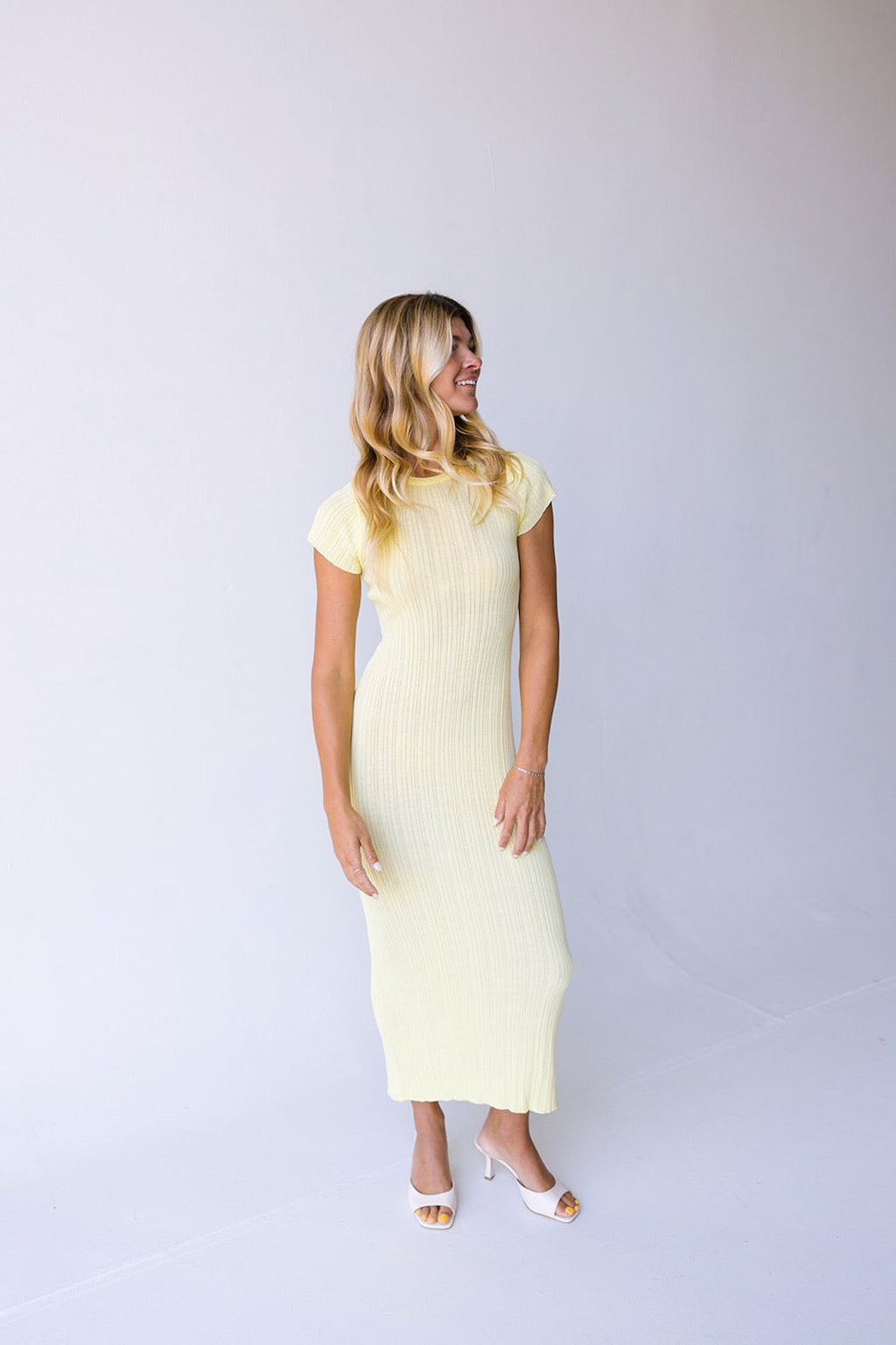 Jodi Midi Dress - Butter Yellow