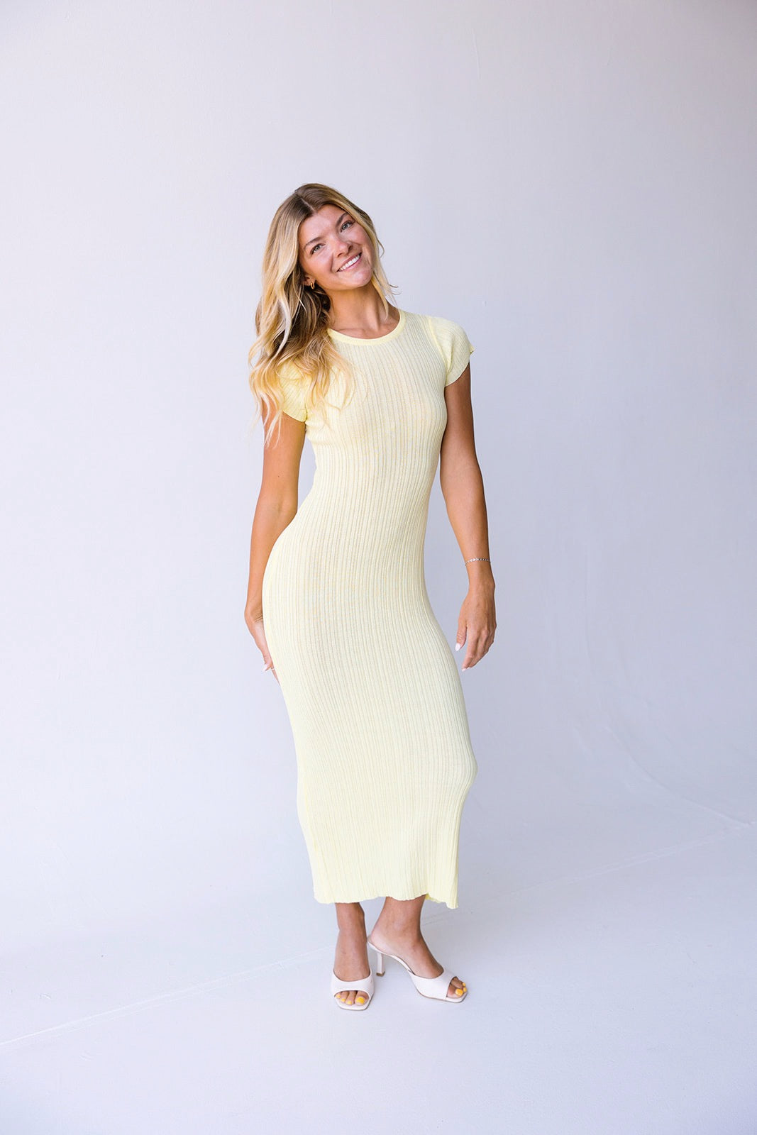 Jodi Midi Dress - Butter Yellow
