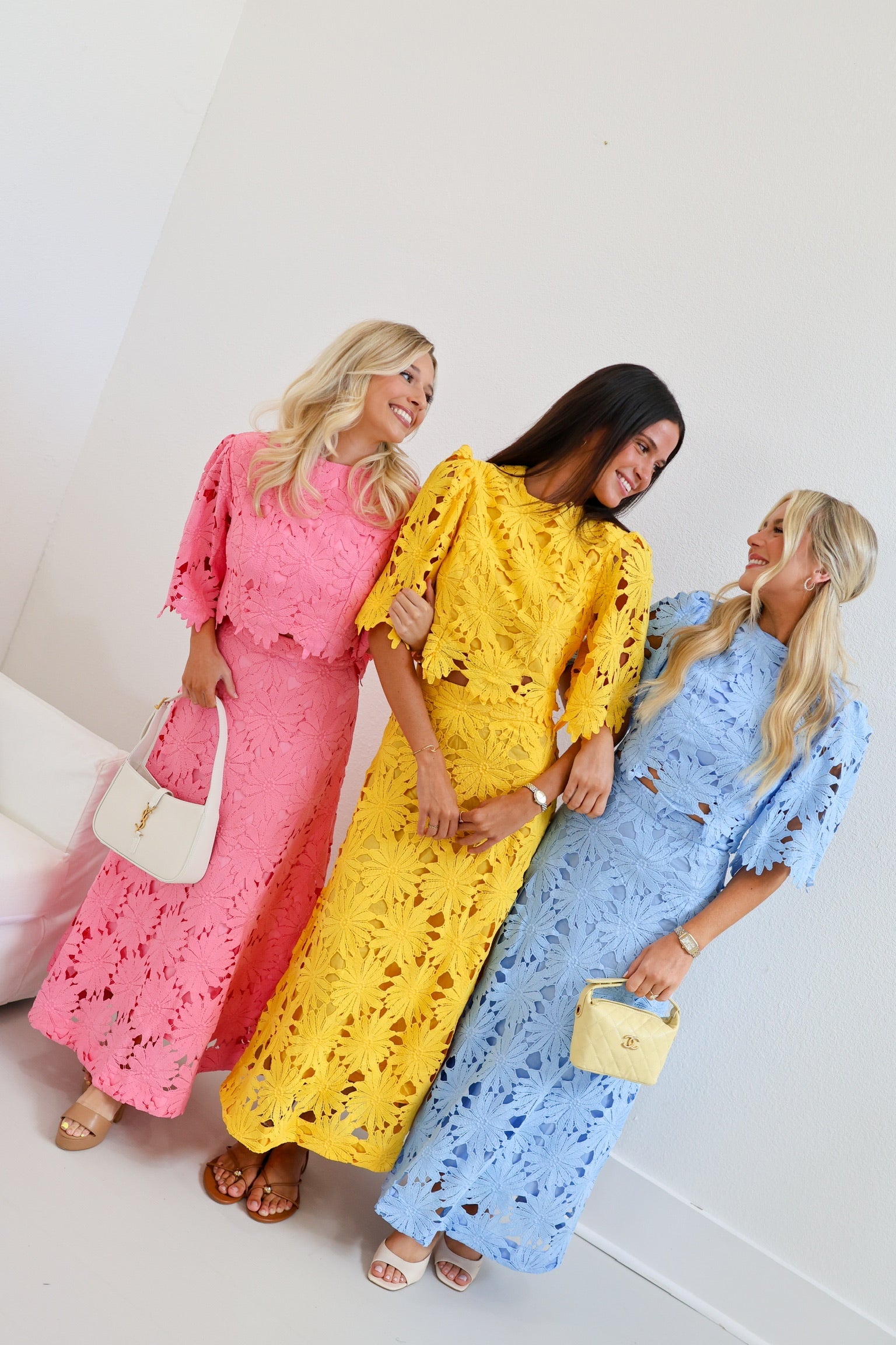 Sydney Embroidery Skirt Set - Pink