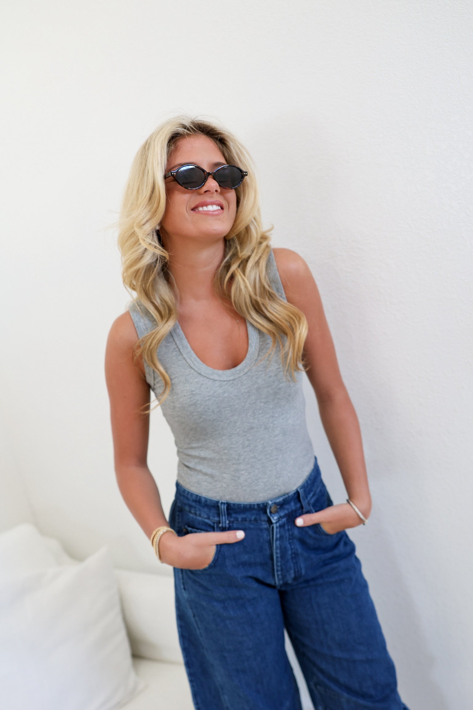 Ashlyn Tank top - Heather Grey